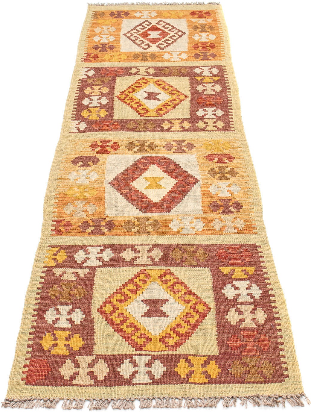 Image of morgenland Läufer »Kelim Maimene Medaillon 191 x 52 cm«, rechteckig, 0,5 mm Höhe, Wendeteppich bei Ackermann Versand Schweiz