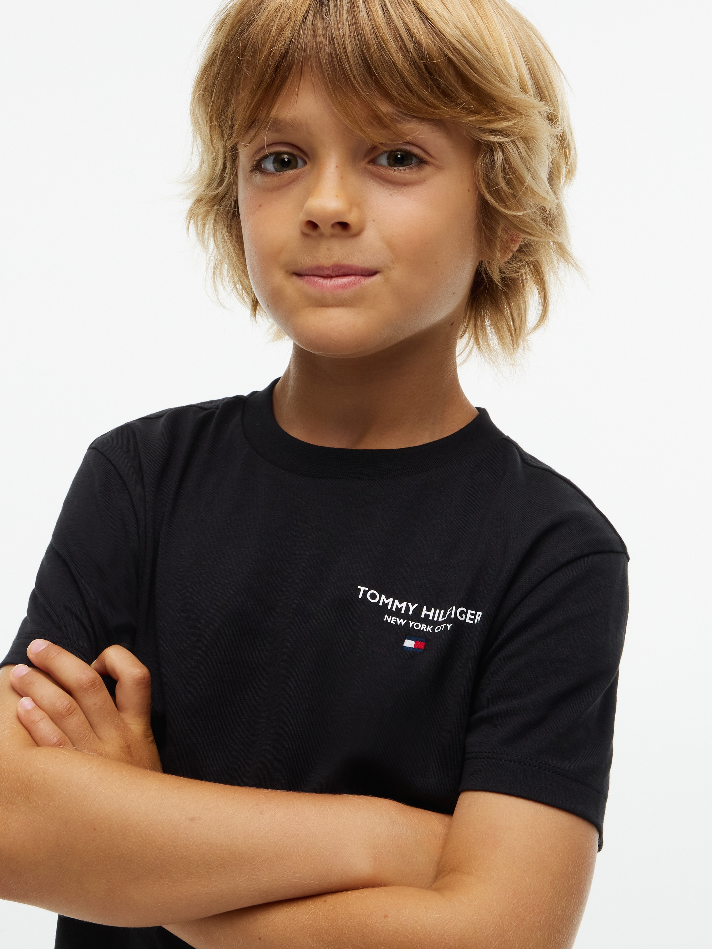 Tommy Hilfiger T-shirt Encolure ronde, coupe régulière, enfants jusqu'à 16 ans