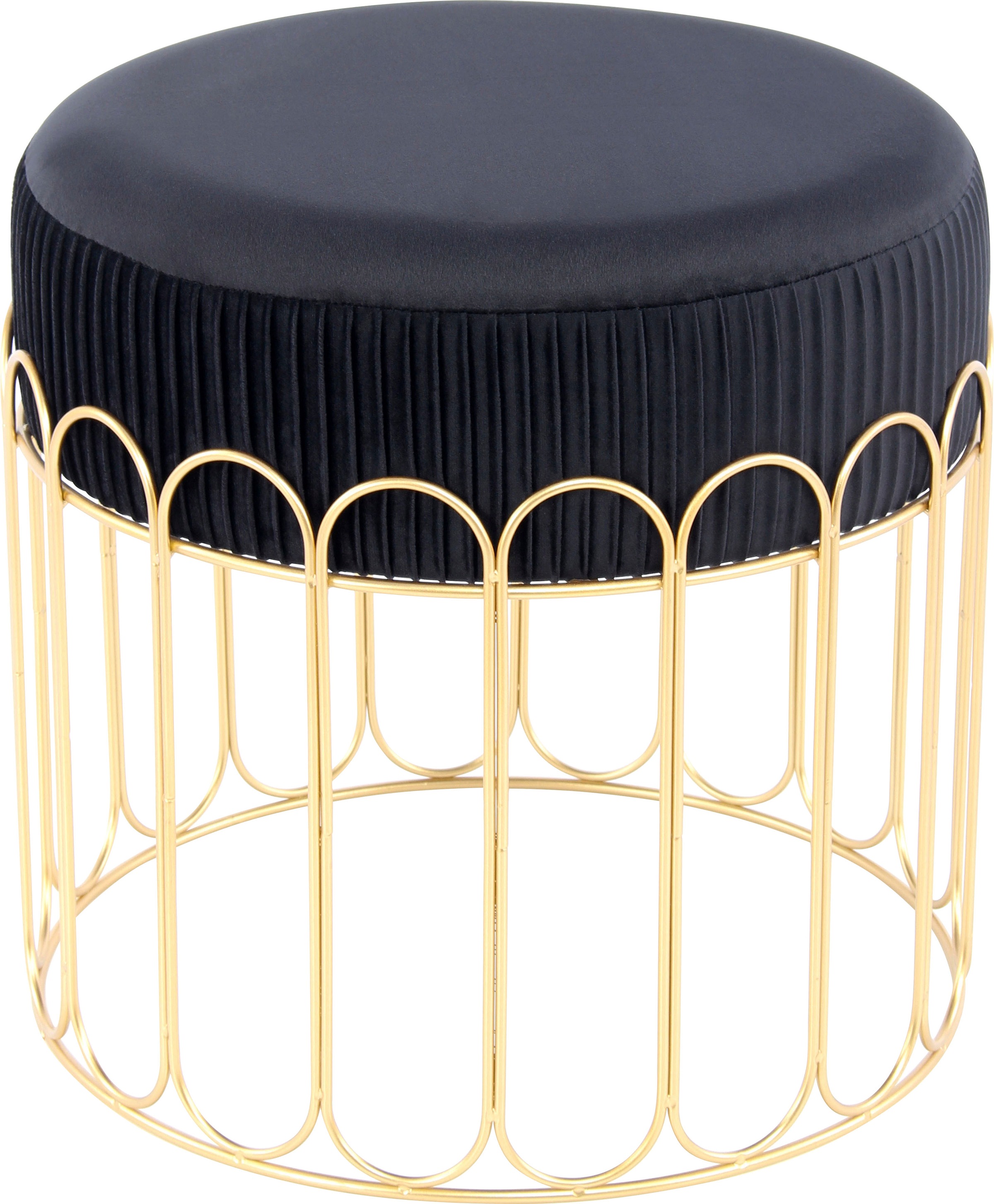 Image of Kayoom Sitzhocker "Hocker Cleopatra 425, Design-Hocker Sitzfläche weich gepolstert" 1 Stk. tlg. samtweich, dekorativ, elegantes Design, edle Optik