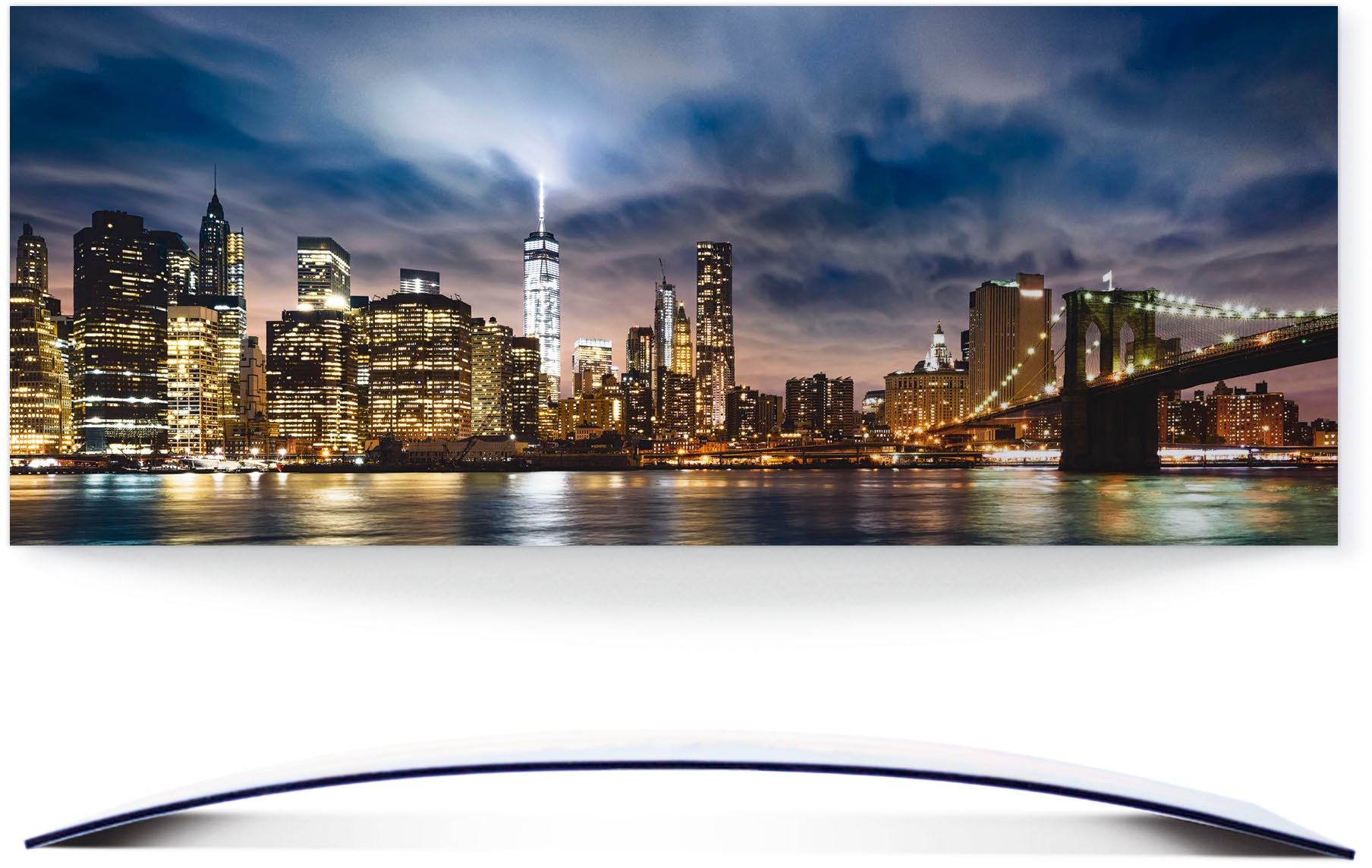Image of Artland Wandbild »Sonnenaufgang über Manhattan«, Amerika, (1 St.), 3D Optik gebogen bei Ackermann Versand Schweiz