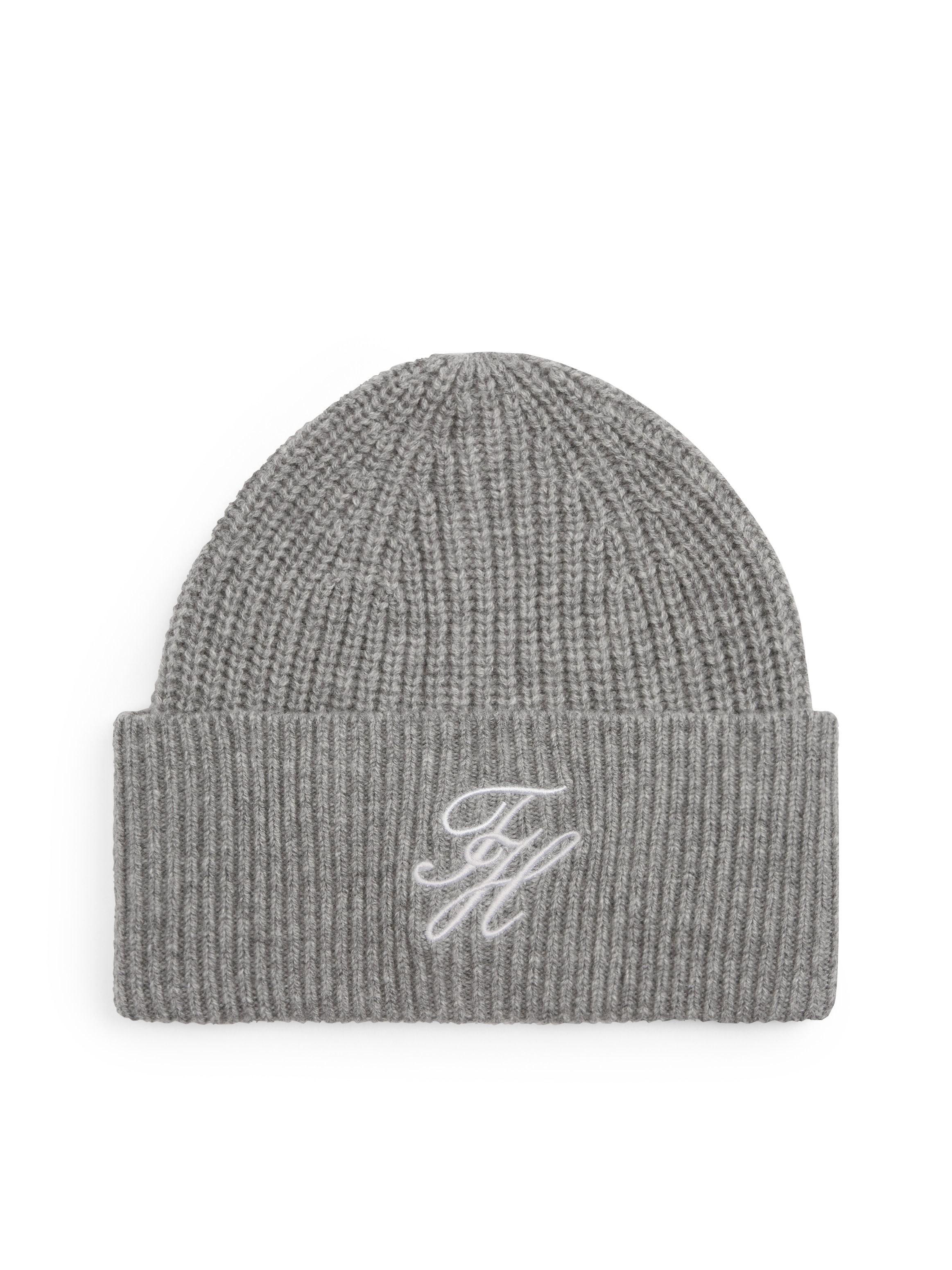 Tommy Hilfiger Bonnet »TOMMY SCRIPT CASHMERE« aus Kaschmirmix mit gesticktem Logo, Masse 21 x 24,5 cm