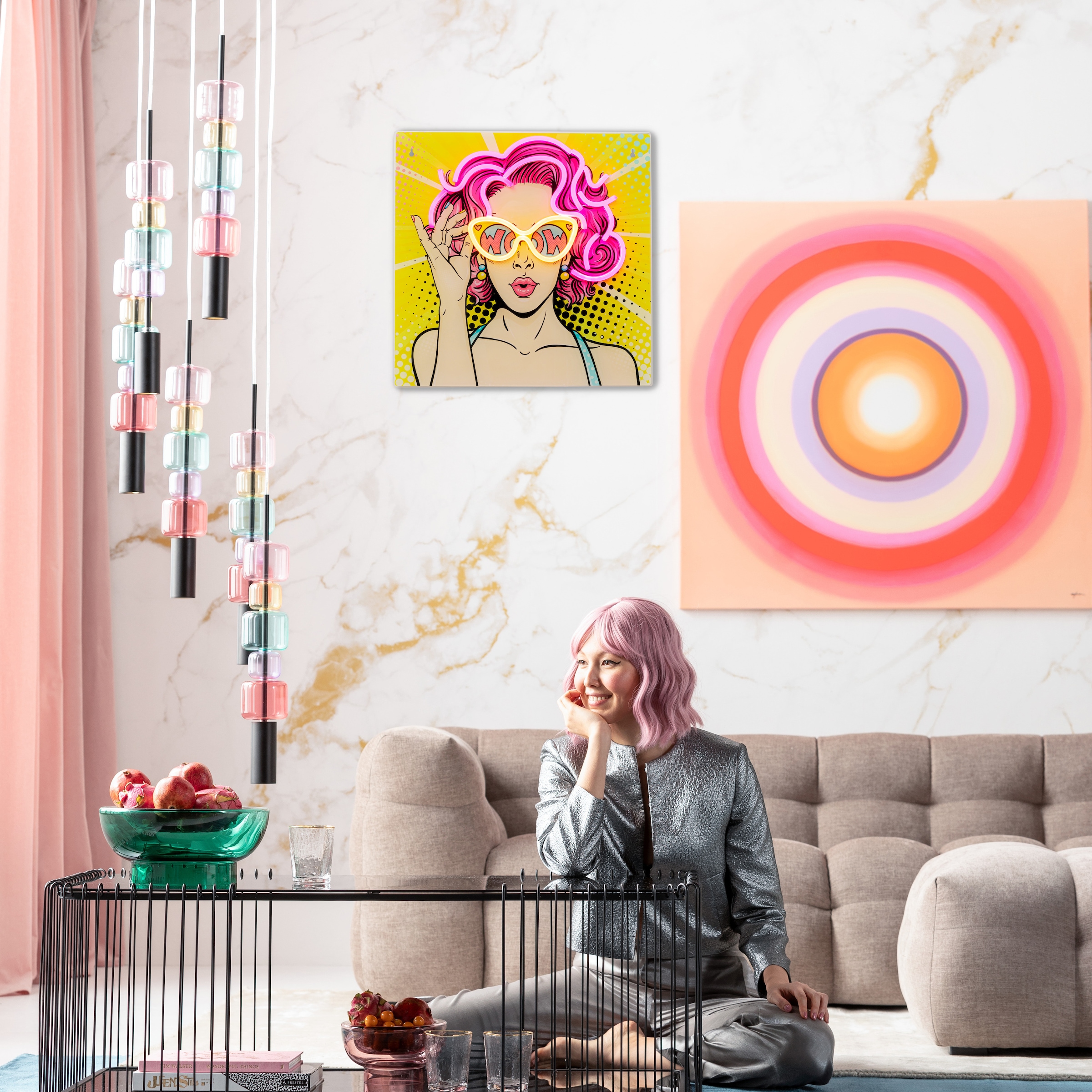 Kare Design Tableau en verre