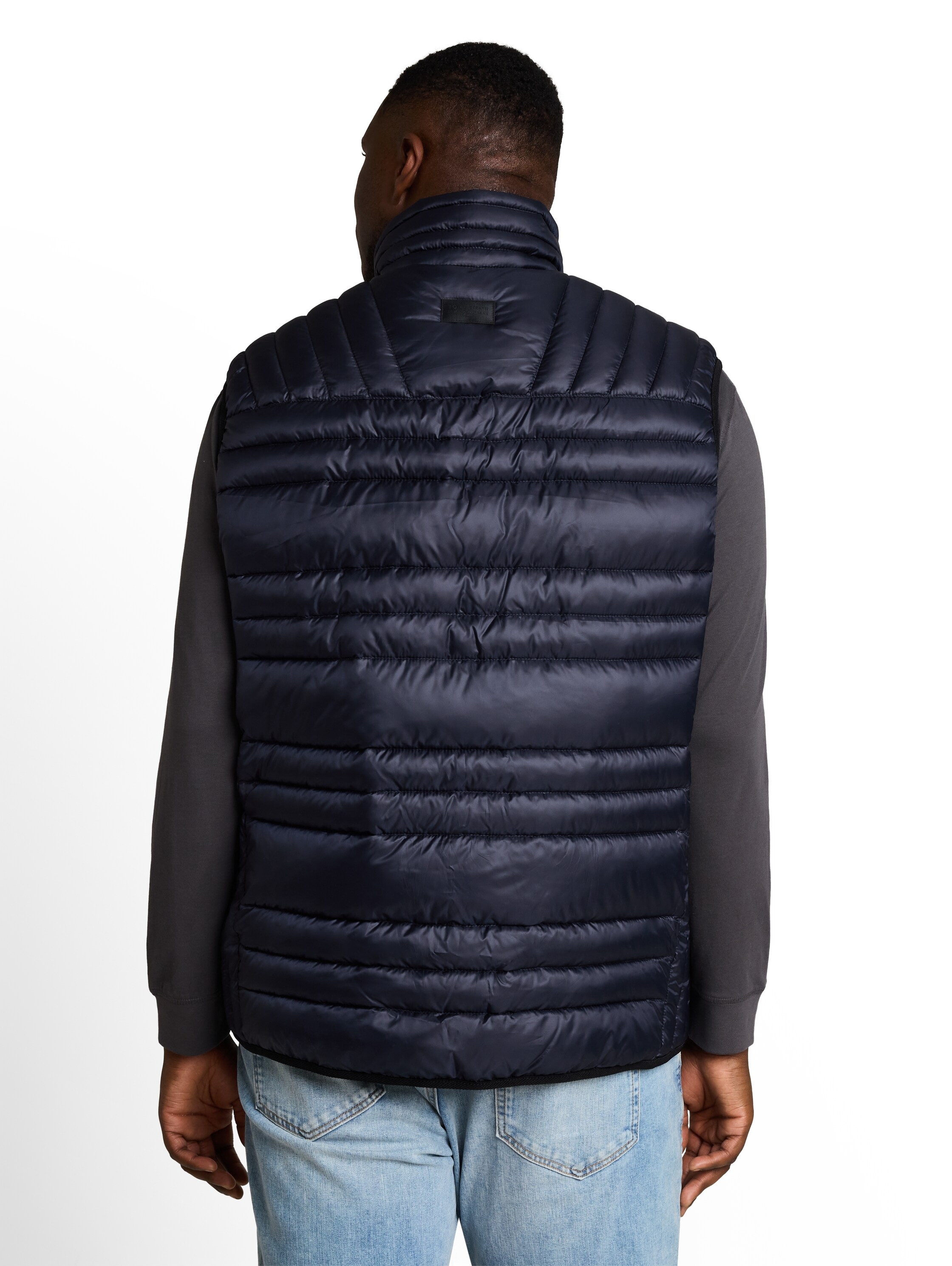 TOM TAILOR PLUS Gilet matelassé avec col montant et fermeture éclair / grandes tailles