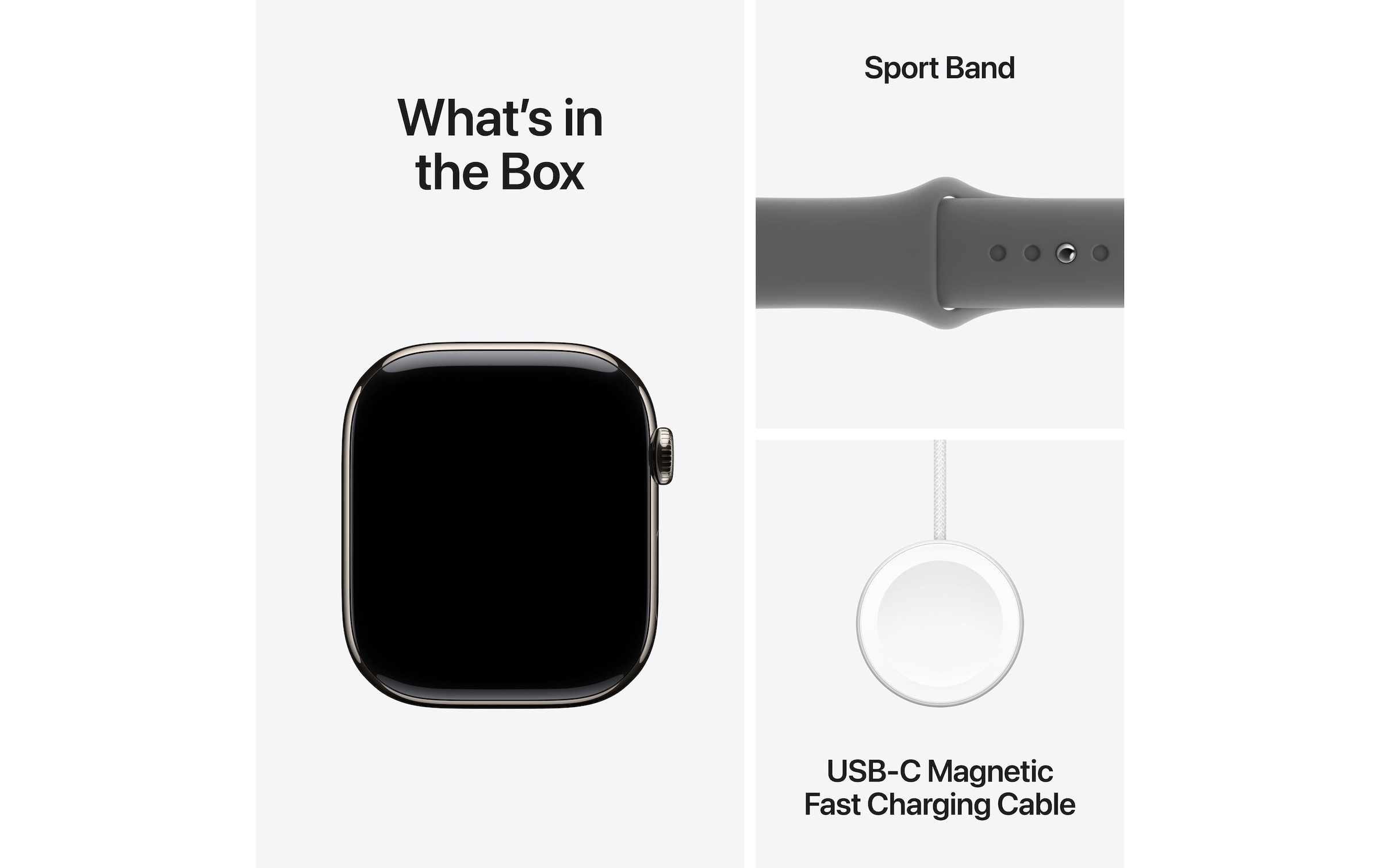 Apple Watch Series 10 Titan, 46 mm, GPS + Cellular, Sport Band M/L, Natur