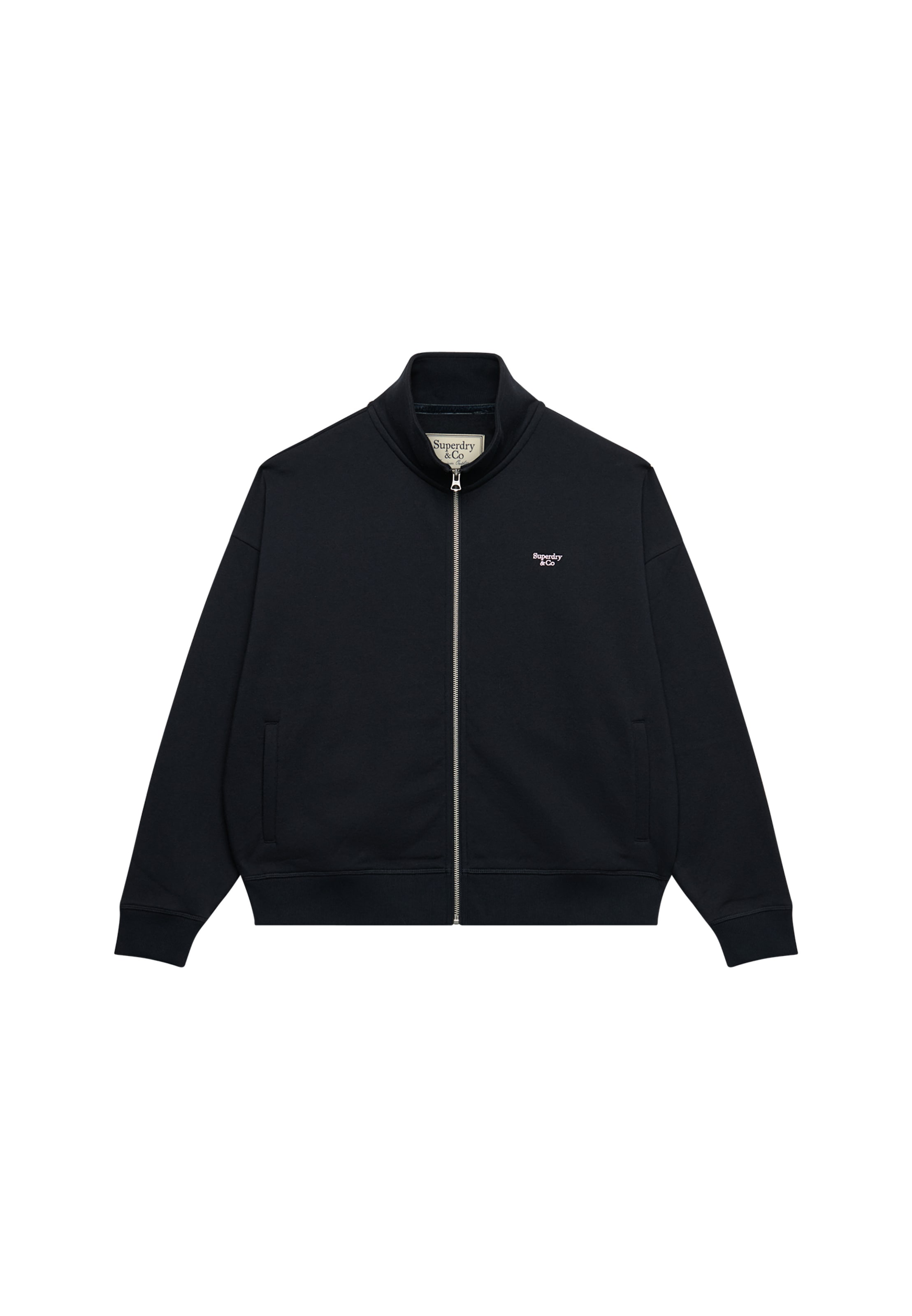 Superdry Sweatjacke »SIGNATURE EMB OVERSIZED TRACK« Oversize-Passform, mit Reissverschluss, hoch geschlossener Ausschnitt