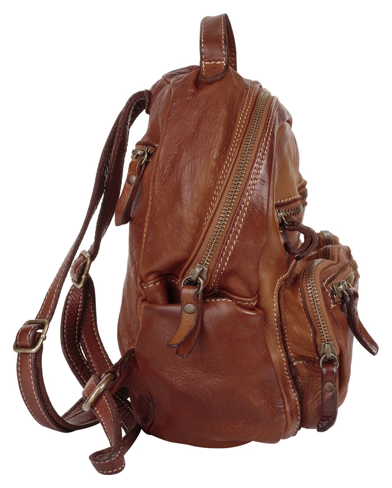 Cluty Cityrucksack, echt Leder, Made in Italy