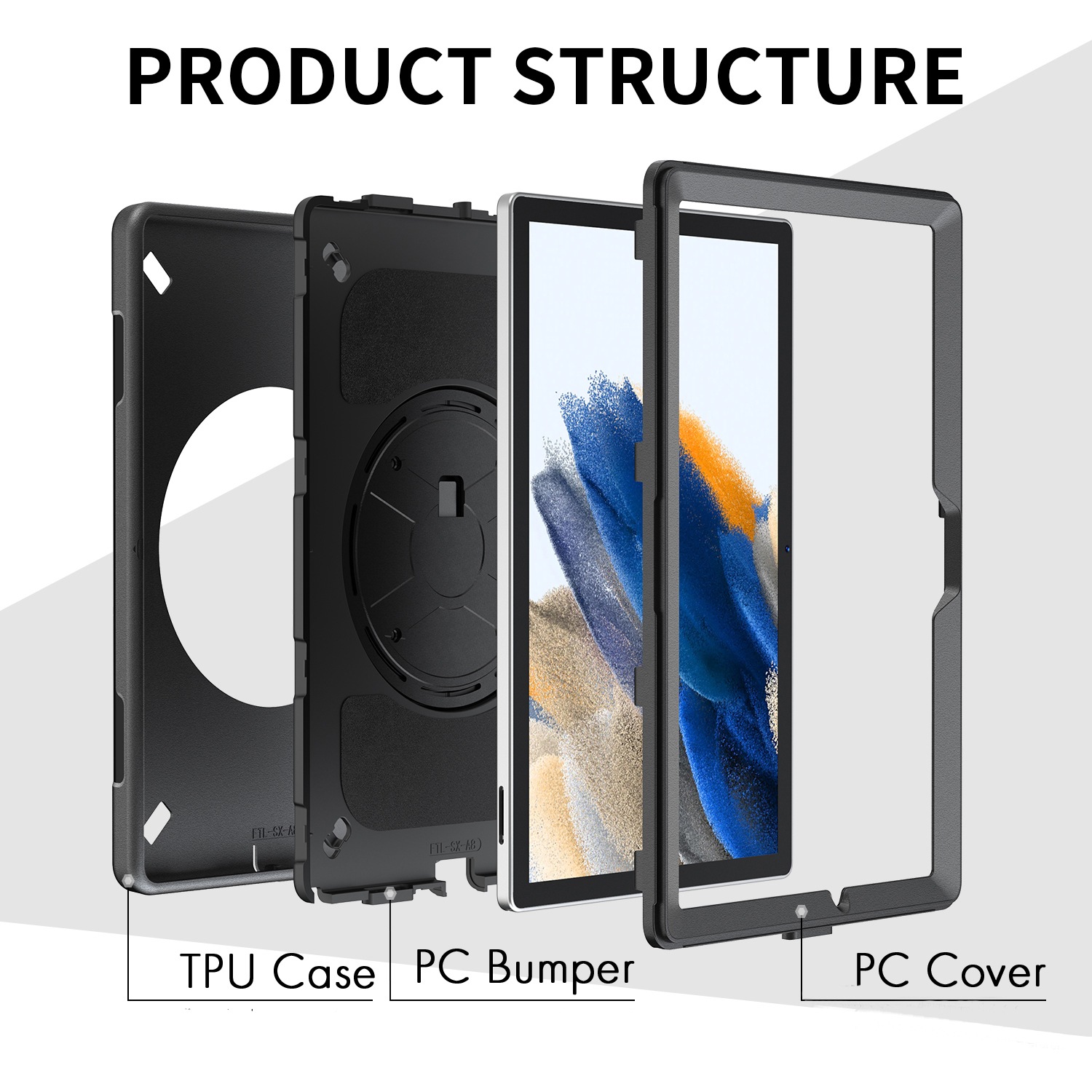 4smarts Backcover »Rugged Case Grip - iPad 10.9 (2022 10Gen)«
