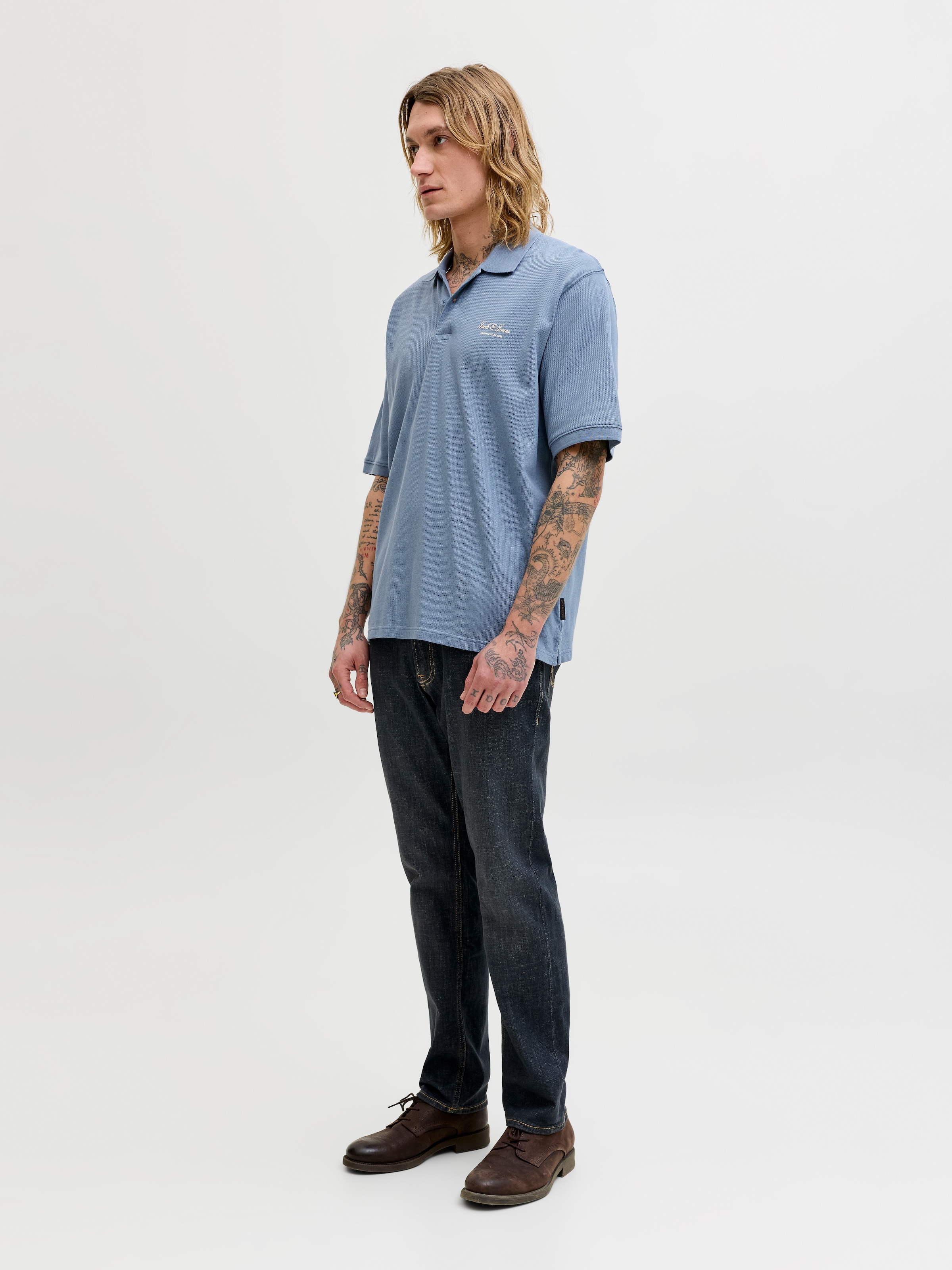 Jack & Jones Poloshirt »JJEARCHIVE GRAPHIC POLO SS LN« mit Polokragen