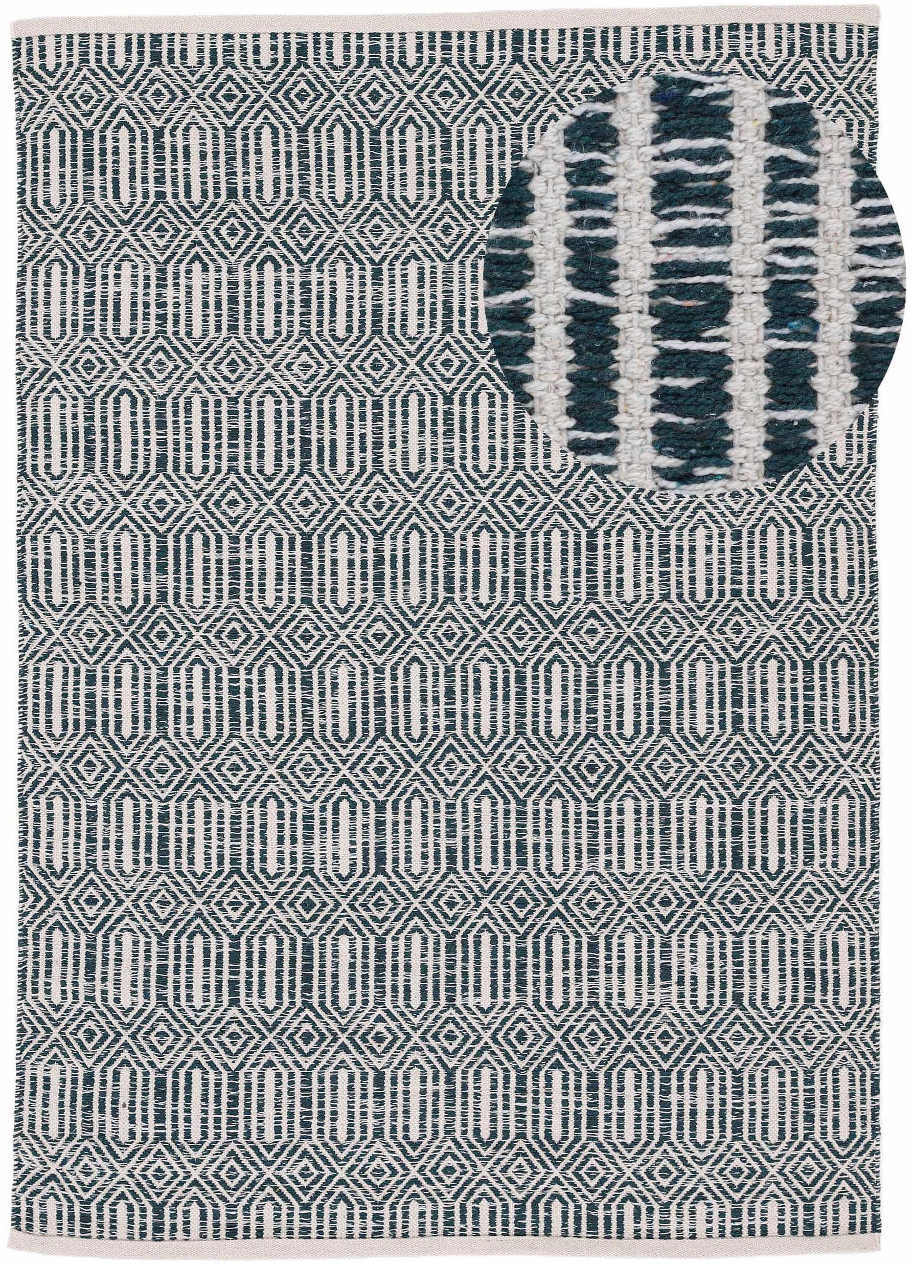 Image of carpetfine Teppich "Kelim Oregan" rechteckig 5 mm Höhe Wendeteppich aus reiner Baumwolle, Wohnzimmer