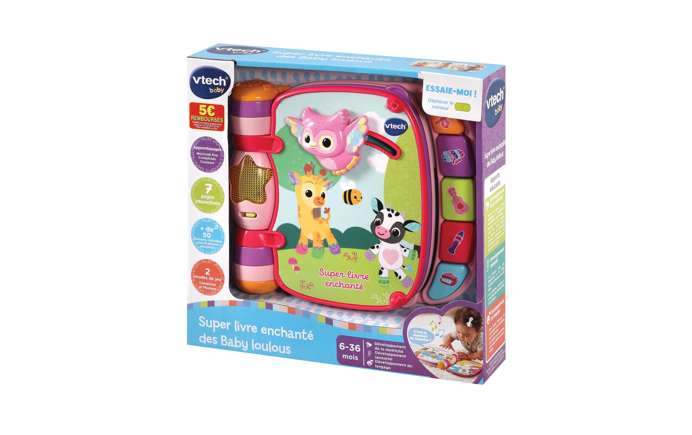 Vtech® Jouets éducatifs »Super livre enchanté des Baby loulous rose«