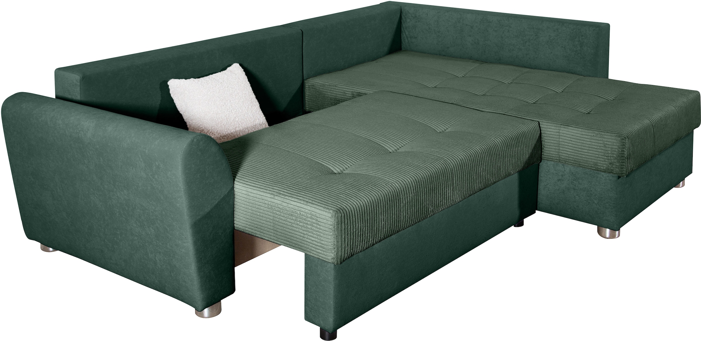 COLLECTION AB Ecksofa »Jana L-Form«, inkl. Bettfunktion,Bettkasten und Bonnelfederkern