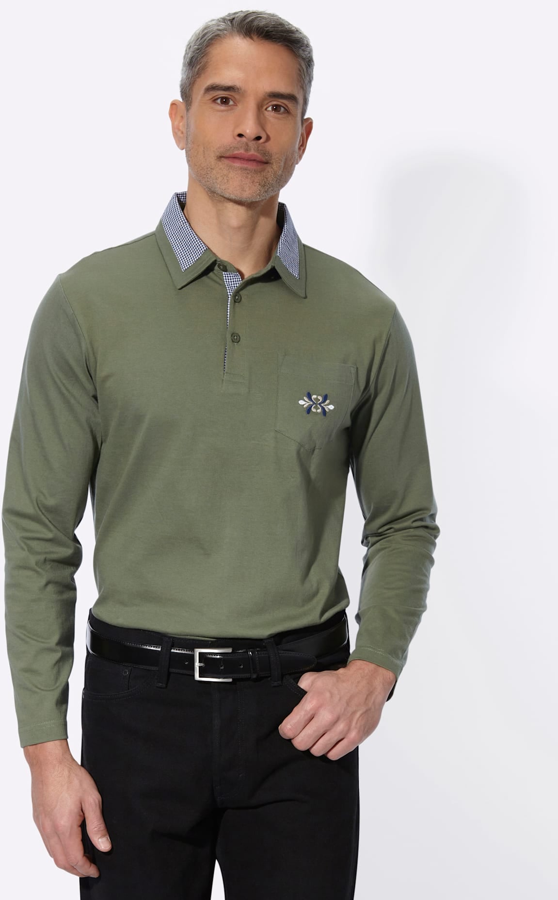 Classic Poloshirt »Langarm-Poloshirt« 1