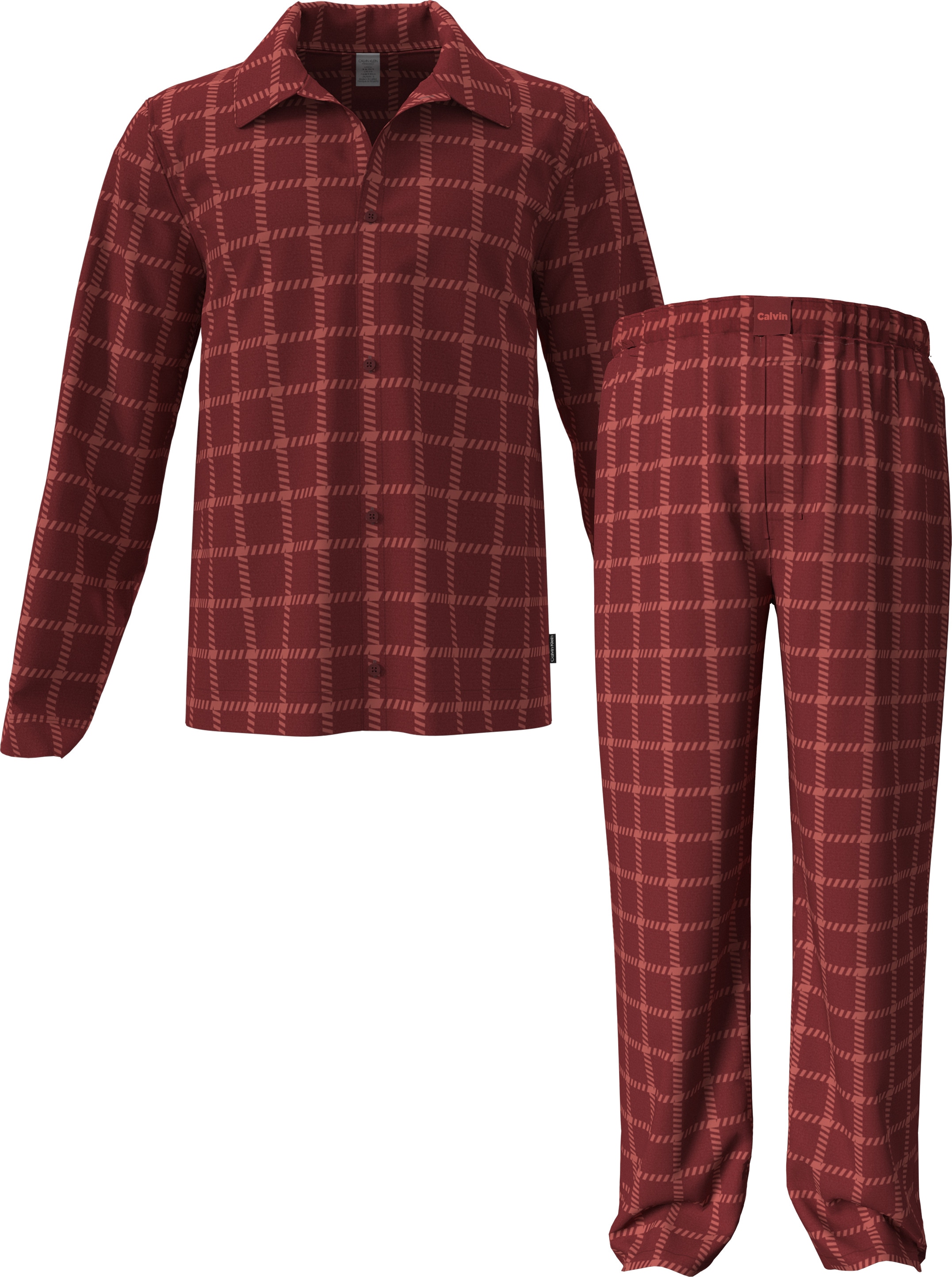 Image of Calvin Klein Underwear Schlafanzug "LS BUTTON DOWN PANT SET" Mit elastischem Bund
