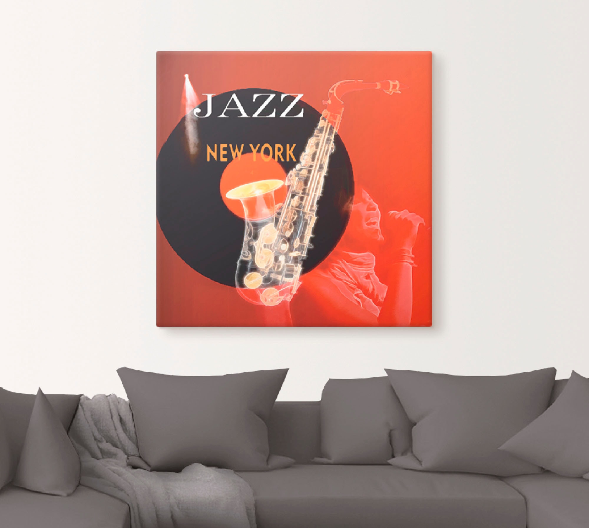 Artland Tableau sur toile »Musik abstrakte Collage« Instruments 1 cuis tlg. tendu sur cadre en bois