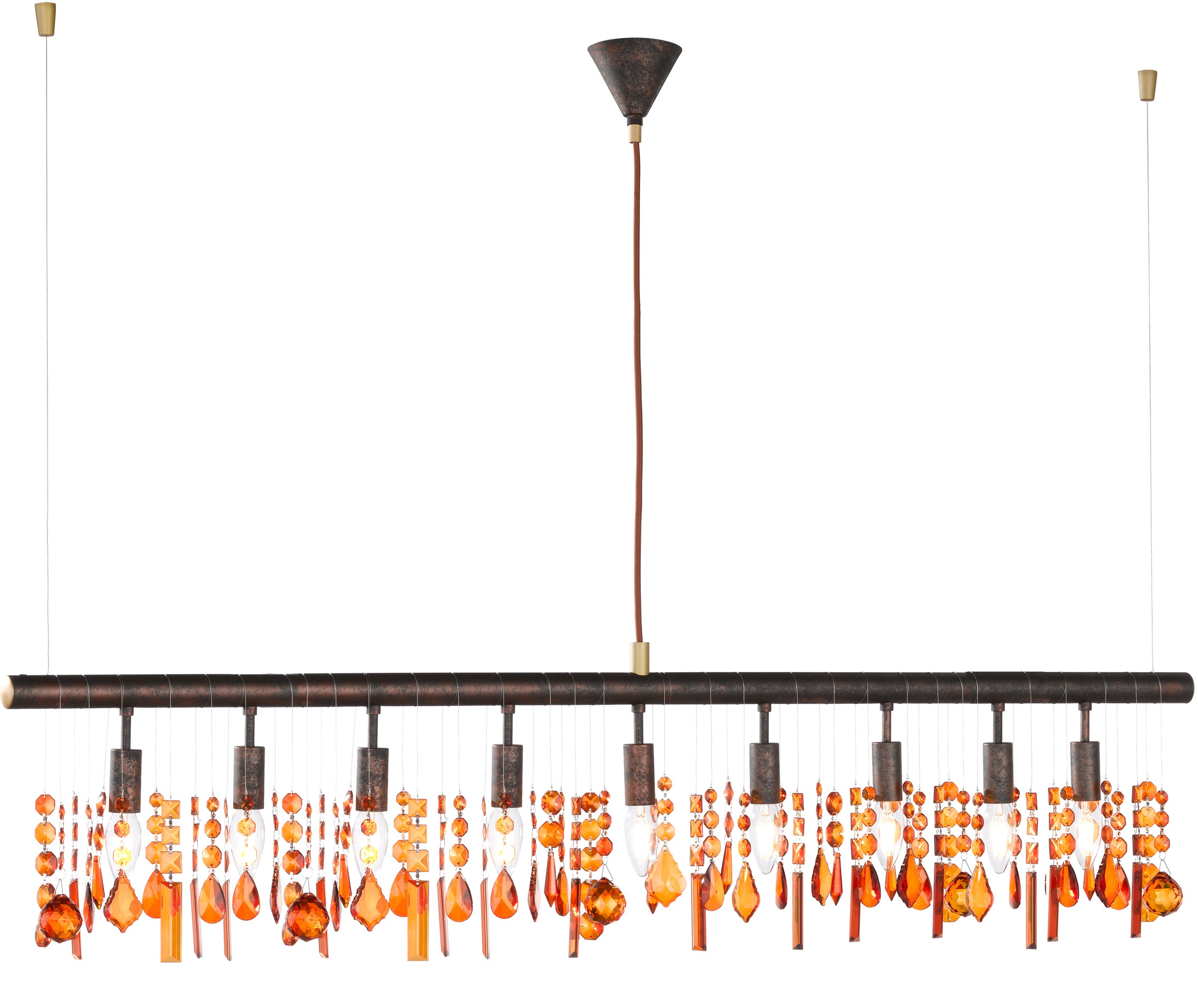 Image of WOFI Hängeleuchte »Pendelleuchte Amelia 9flg«, E14, 1 St., aussergewöhnliches Design bei Ackermann Versand Schweiz
