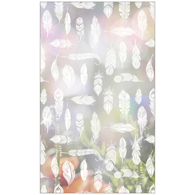 MySpotti Fensterfolie »Look Feathers white«, halbtransparent, glattstatisch  haftend, 60 x 100 cm, statisch haftend günstig kaufen