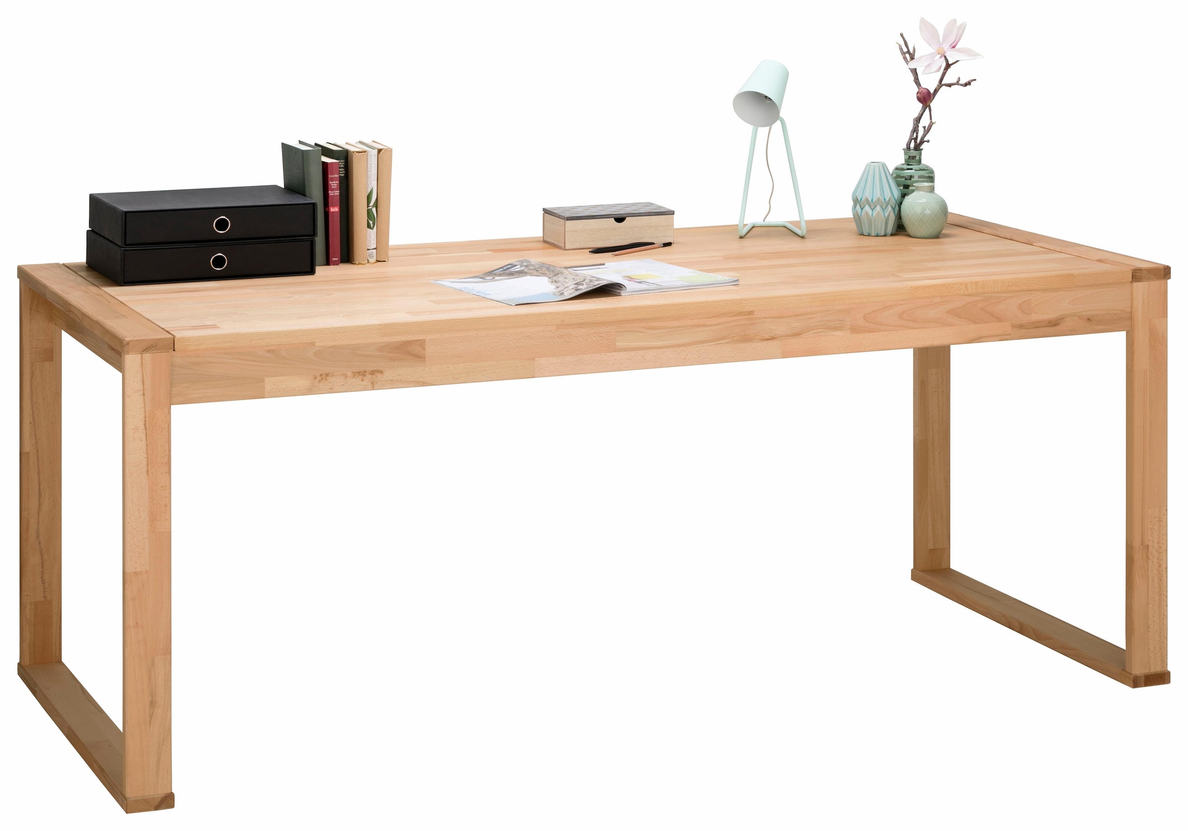 Image of VOGL Möbelfabrik Schreibtisch "Toronto, Bürotisch, aus Massivholz, oder Echtholzfurnier" In 2 Breiten, 180 cm und 140 cm