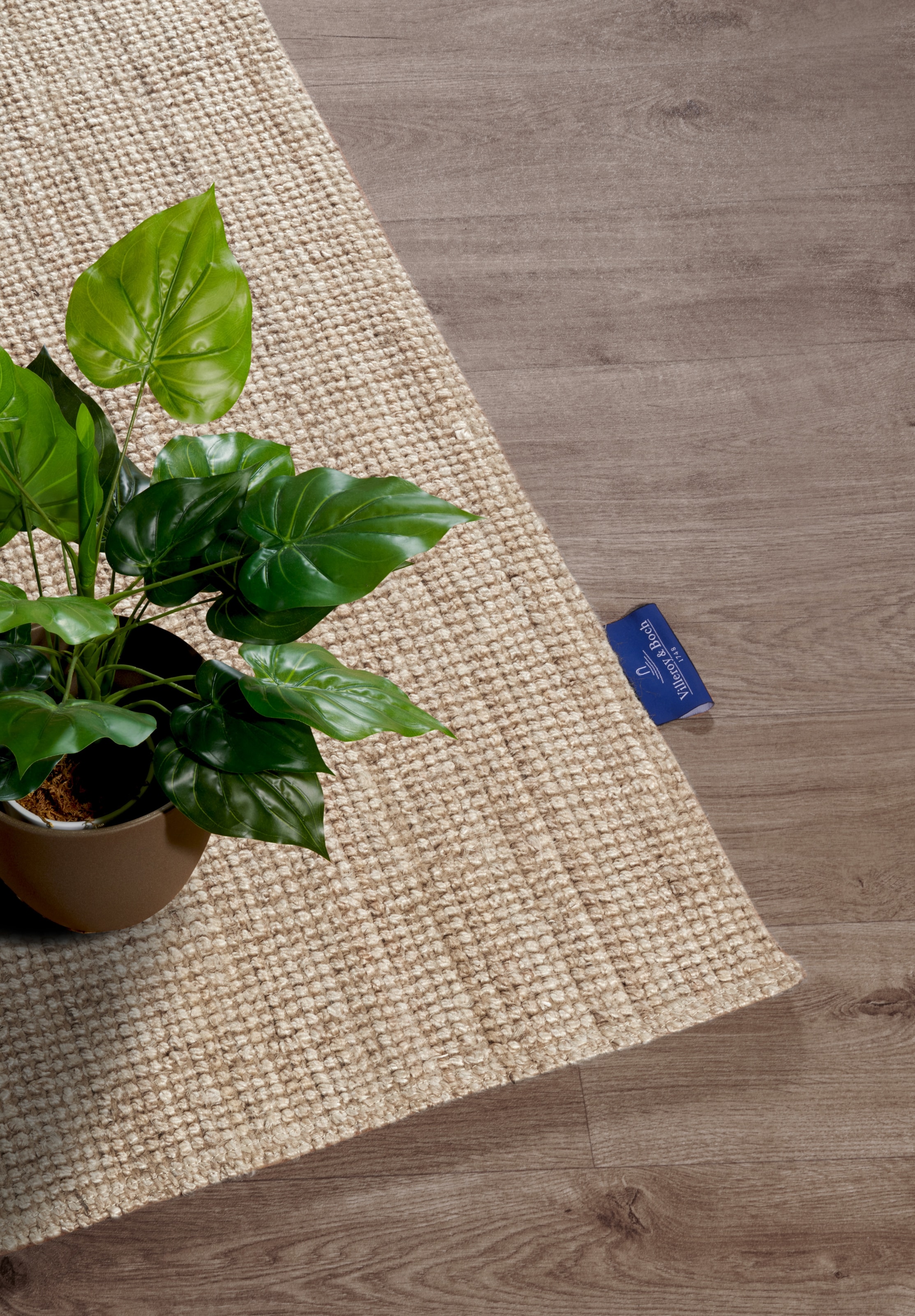 Villeroy & Boch Teppich »Rosalie Juteteppich«, rechteckig, 10 mm Höhe, Läufer, 100% Jute, Natur, Wohnzimmer, Esszimmer, Schlafzimmer, GRS