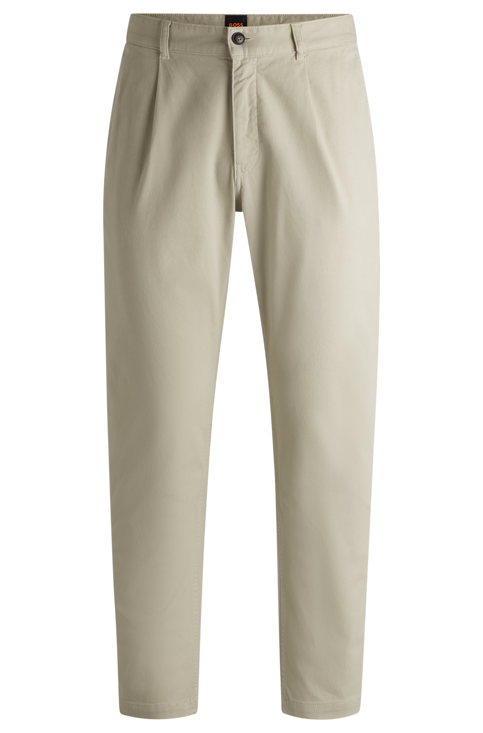 Image of BOSS ORANGE Chinohose "Pleated" mit Markenlogo