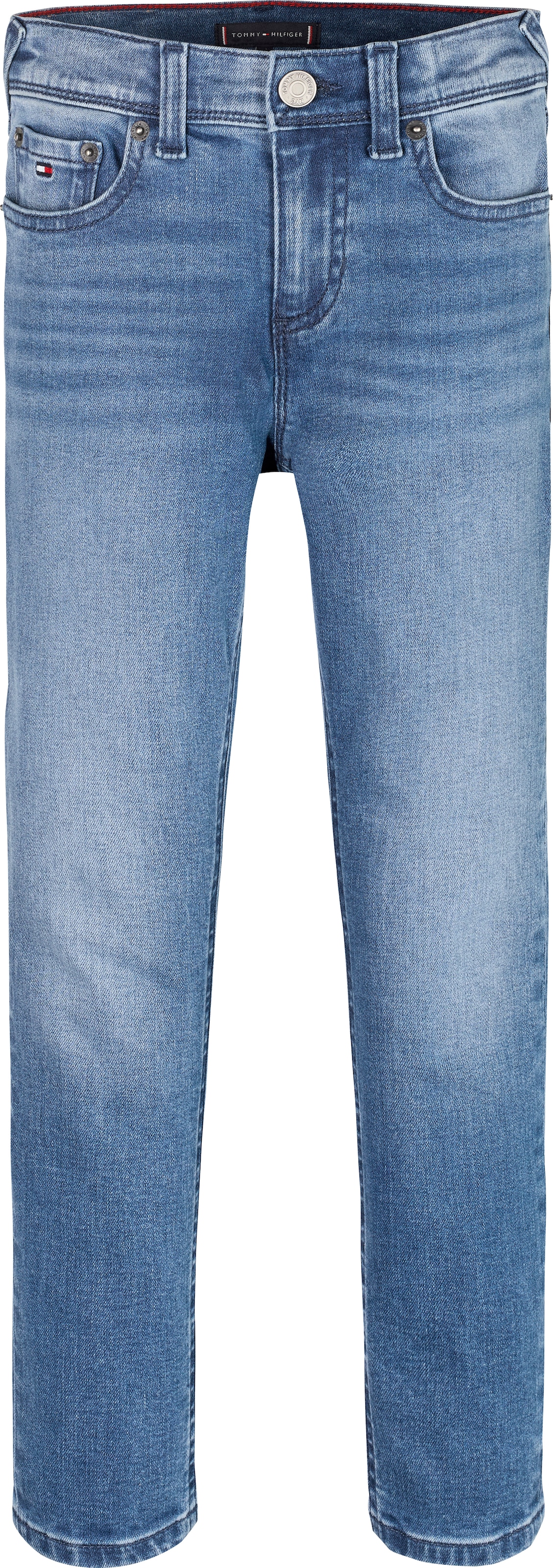 Tommy Hilfiger Slim-fit-Jeans »SCANTON Y SLIM FIT DKBLUE JEANS«, in blauer Waschung, mit Logo-Badge