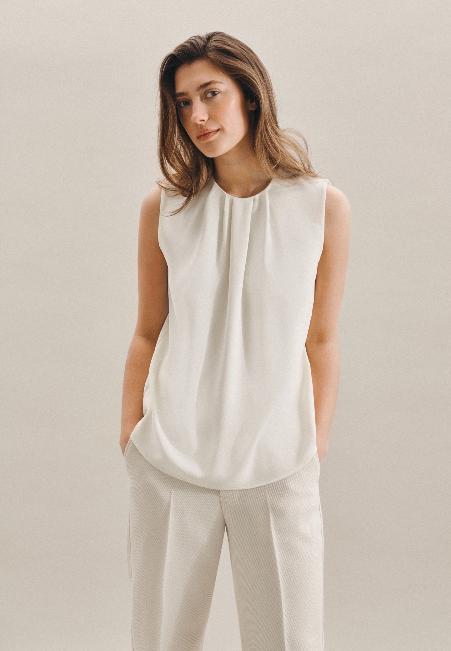 Image of seidensticker Shirtbluse »Schwarze Rose«, Ohne Arm Rundhals Uni bei Ackermann Versand Schweiz