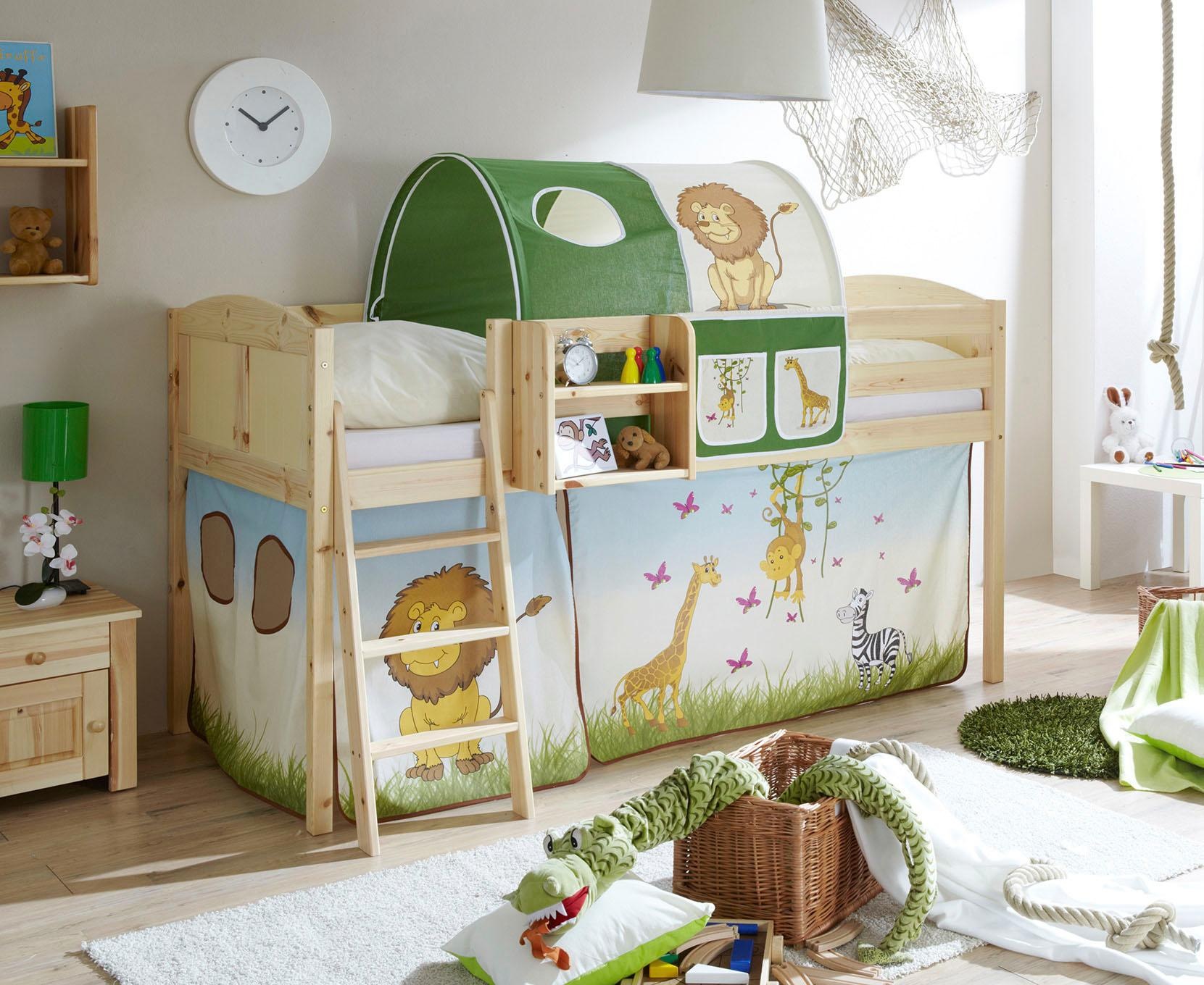 Image of Ticaa Hochbett »Eric«, mit Rollrost und Textil-Set, Kiefer bei Ackermann Versand Schweiz