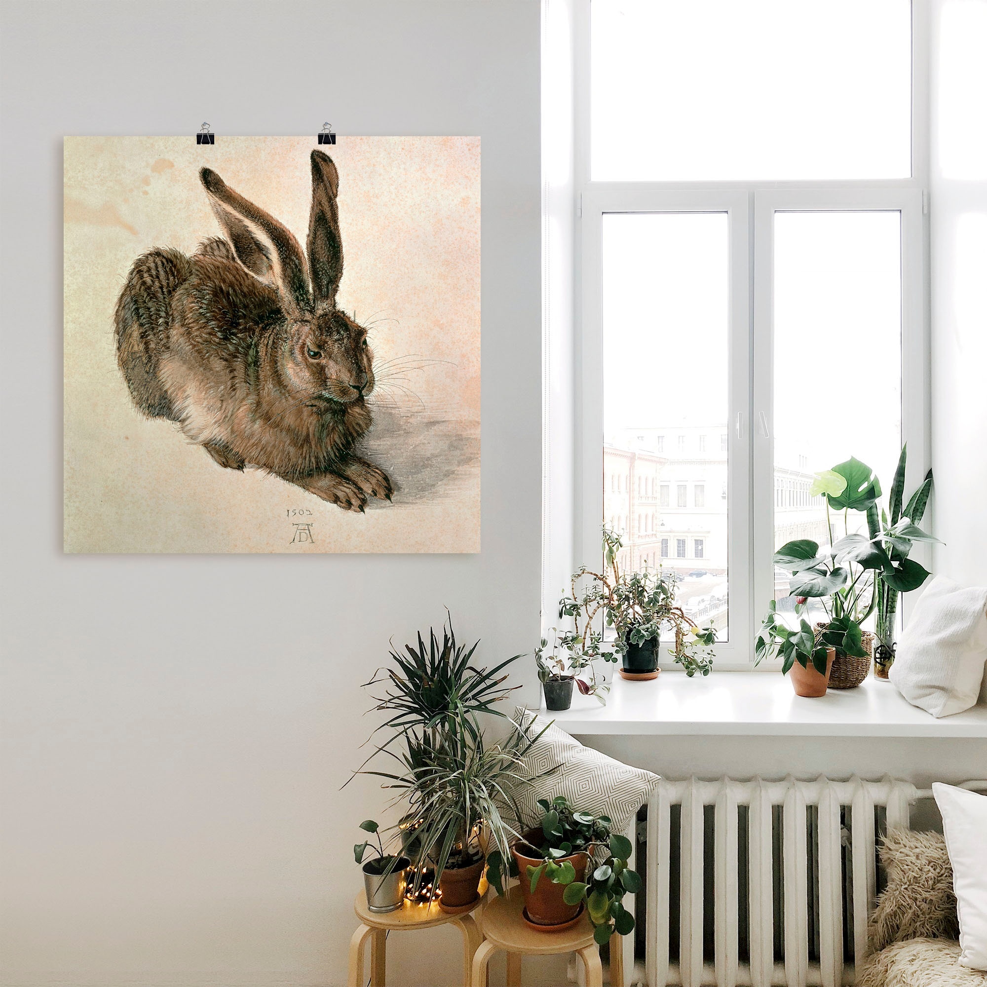 Artland Wandbild »Junger Feldhase. 1502«, Wildtiere, (1 St.), als Leinwandbild, Poster in verschied. Grössen