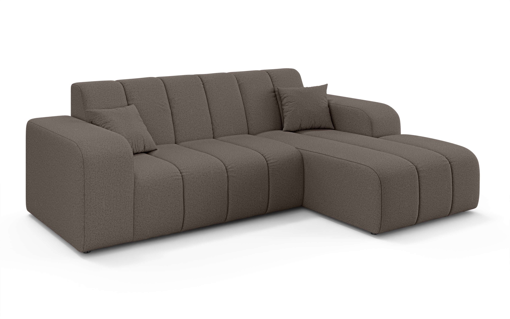 INOSIGN Ecksofa »CASSY L-Form, Schlafsofa mit Bettkasten, Masse B/T/H: 245/165/88 cm«, mit 2 Rückenkissen, Recamiere rechts oder links bestellbar