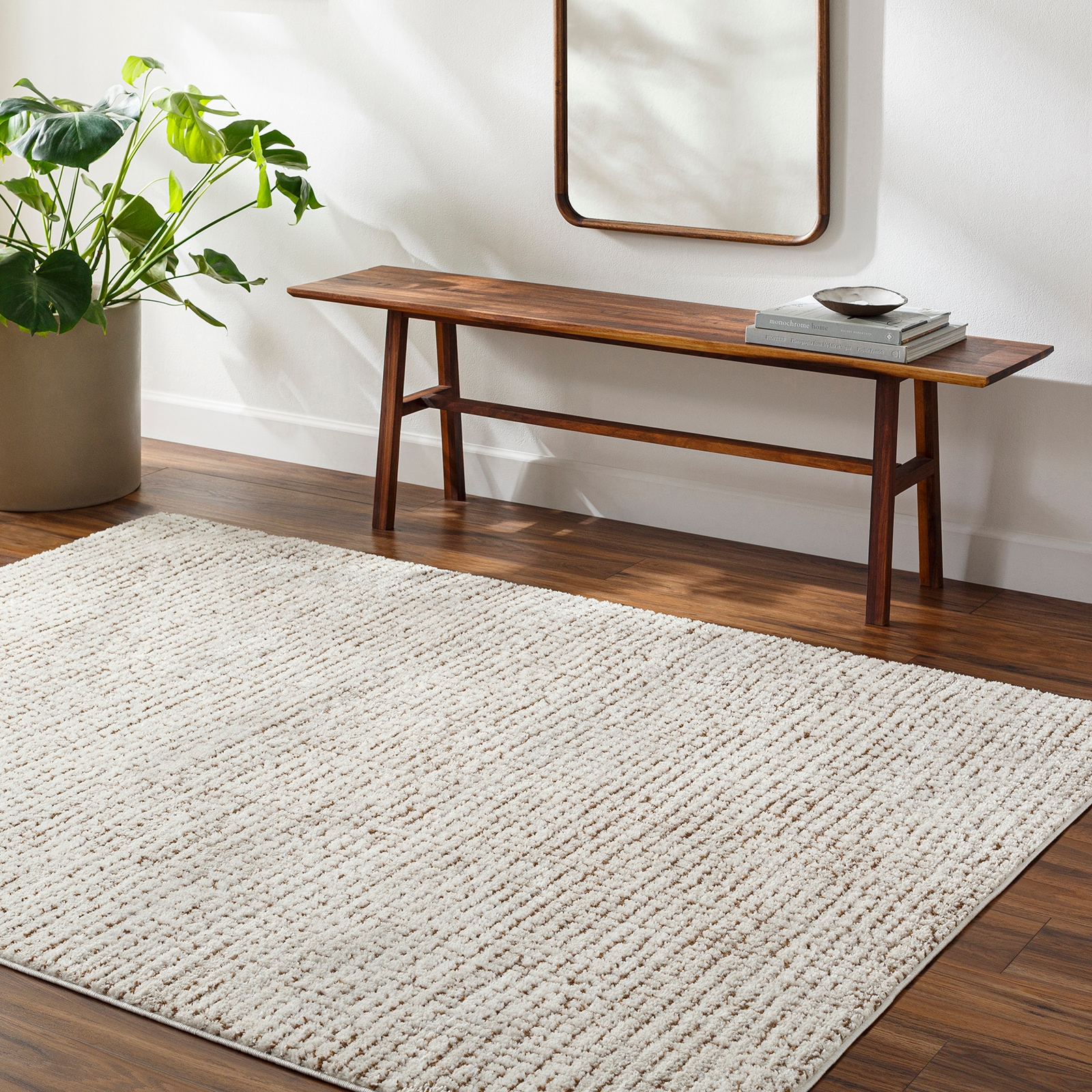 Image of Livabliss Teppich "CAGLIARI" rechteckig 14 mm Höhe Skandi Design, Modern Boho Kurzflor Wohnzimmerteppich, Schlafzimmer