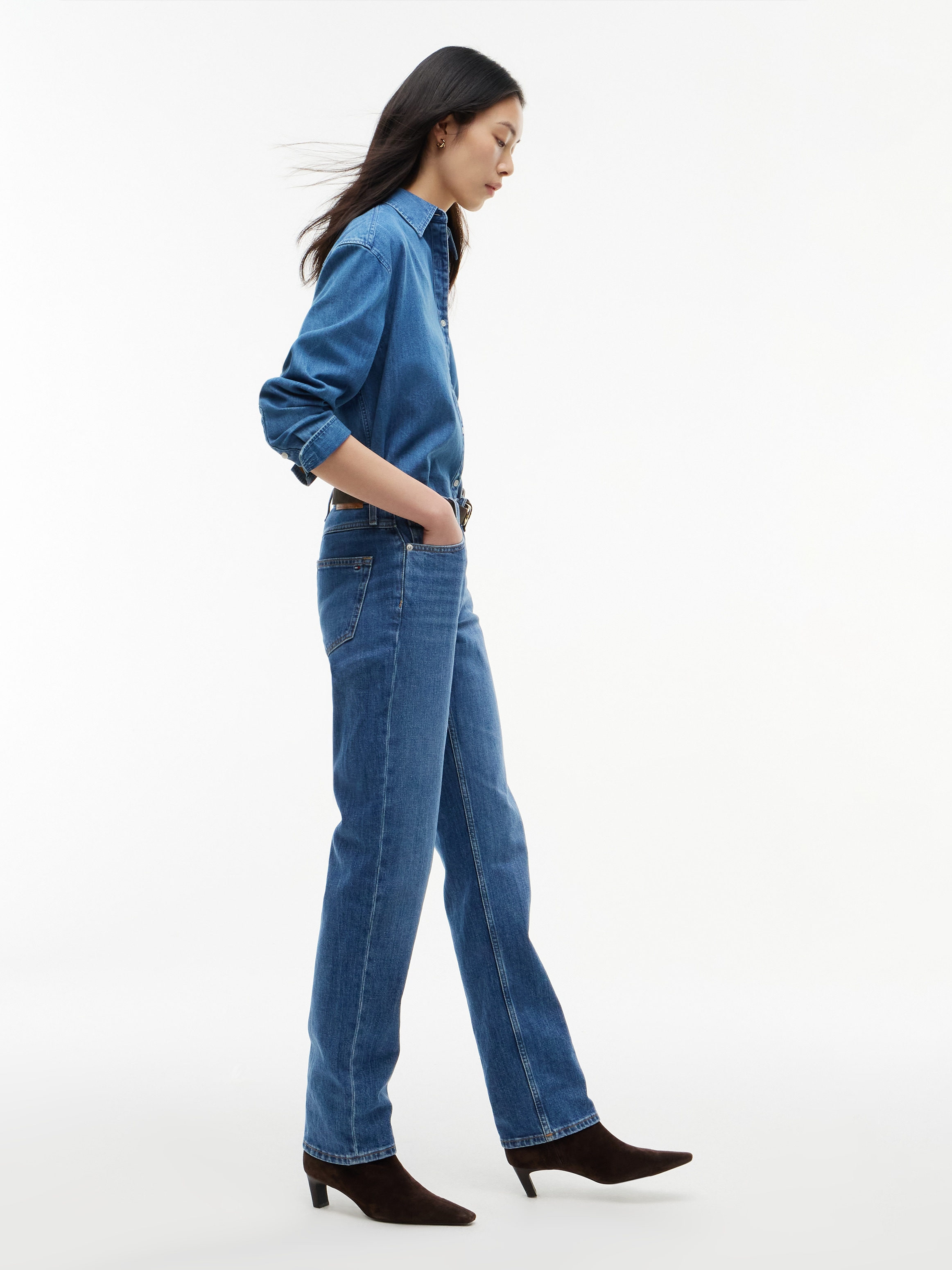 Tommy Hilfiger Jeans skinny »HERITAGE COMO SKINNY RW« avec badge logo Tommy Hilfiger, style 5 poches