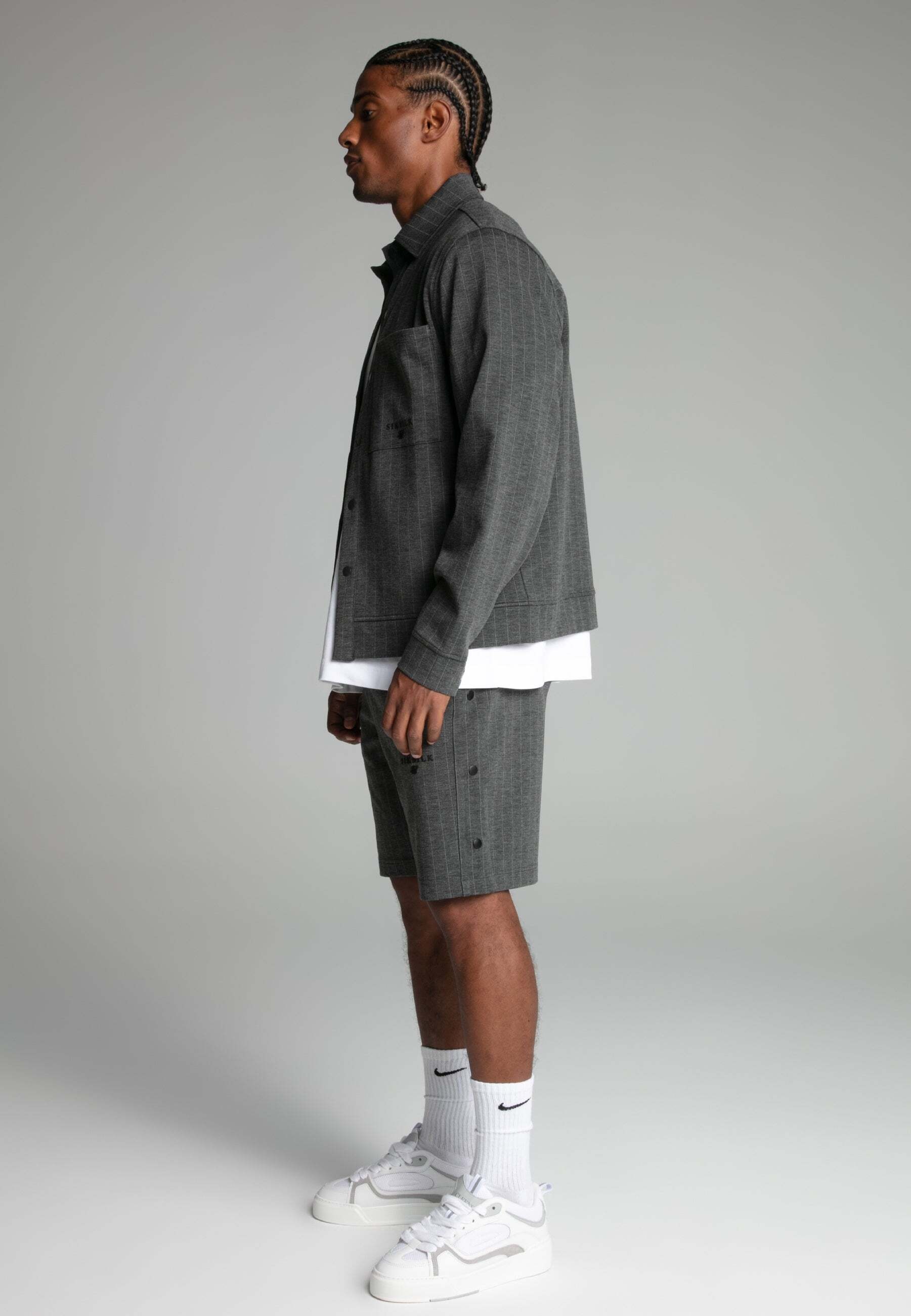 Siksilk Hemdjacke »Siksilk Hemdjacke Pinstripe Jacket«