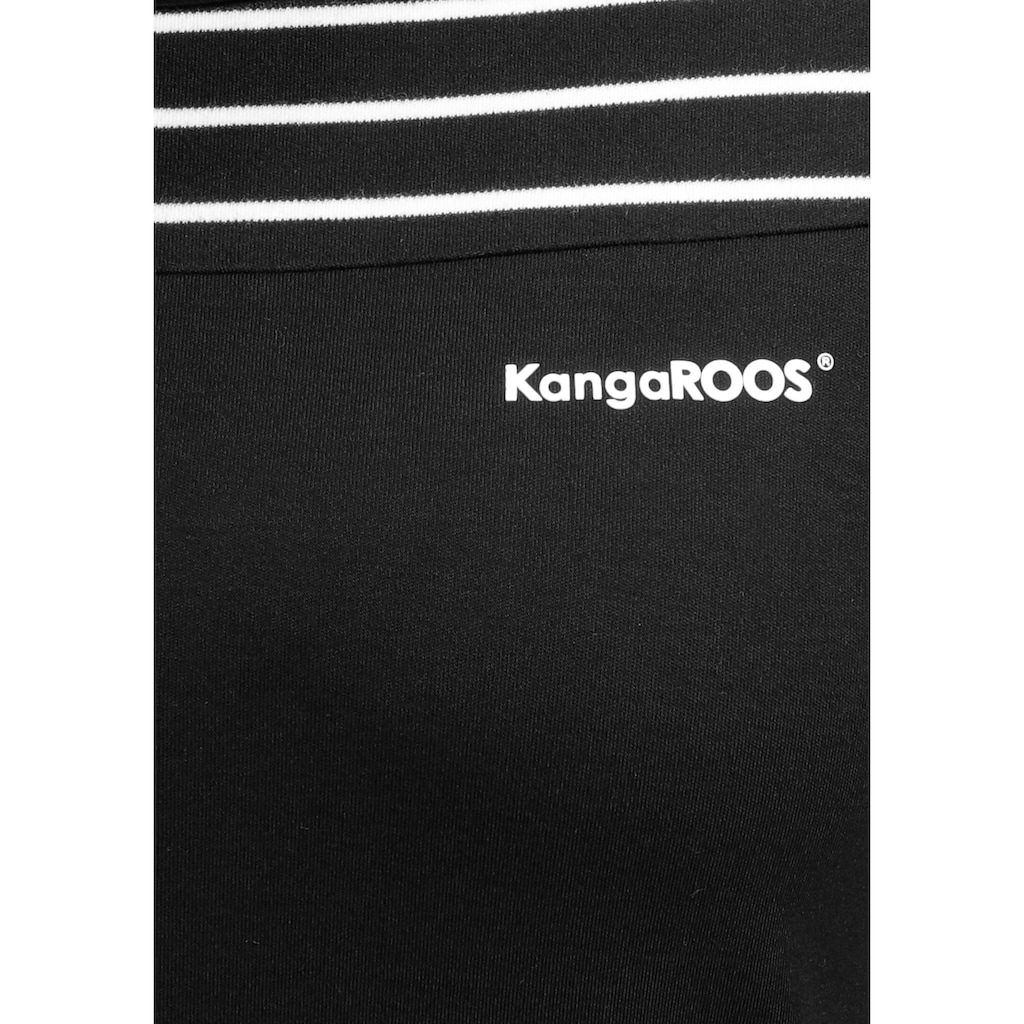 KangaROOS Sweatkleid, mit gestreiftem Schulter- und Ärmelbereich