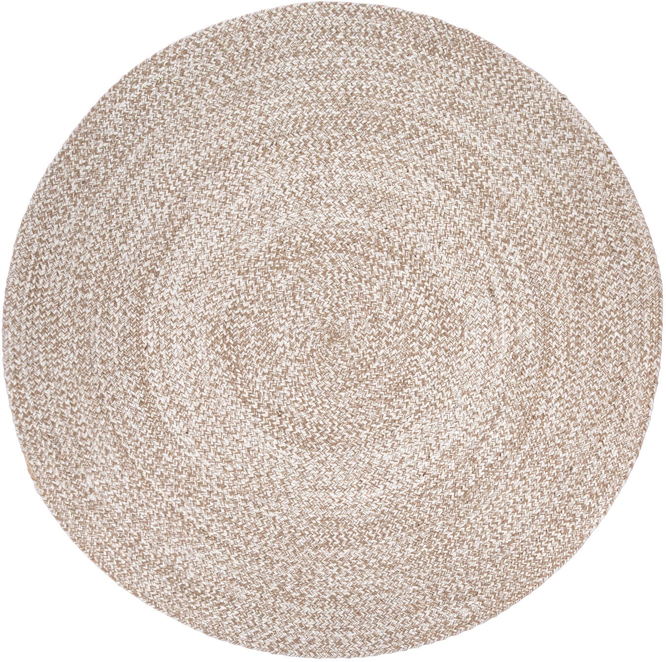 Image of Paco Home "Viborg 595" rund 13 mm Höhe Jute, Modern, Boho, Handgefertigter Natur-Teppich