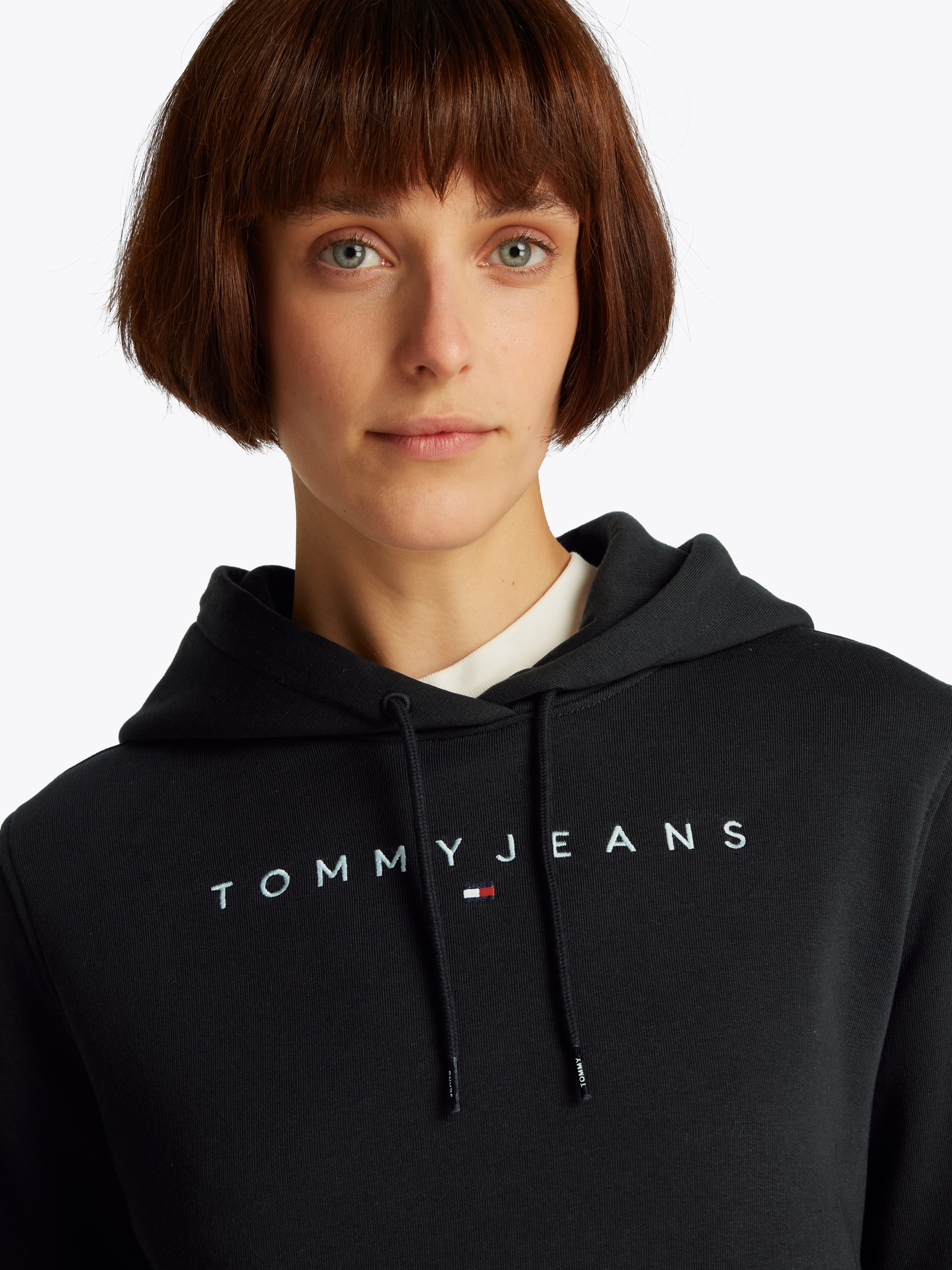 Tommy Jeans Curve Kapuzensweatshirt »TJW REG TONAL LINEAR HOODIE EXT«, in Grossen Grössen, Kapuze, Logostickerei