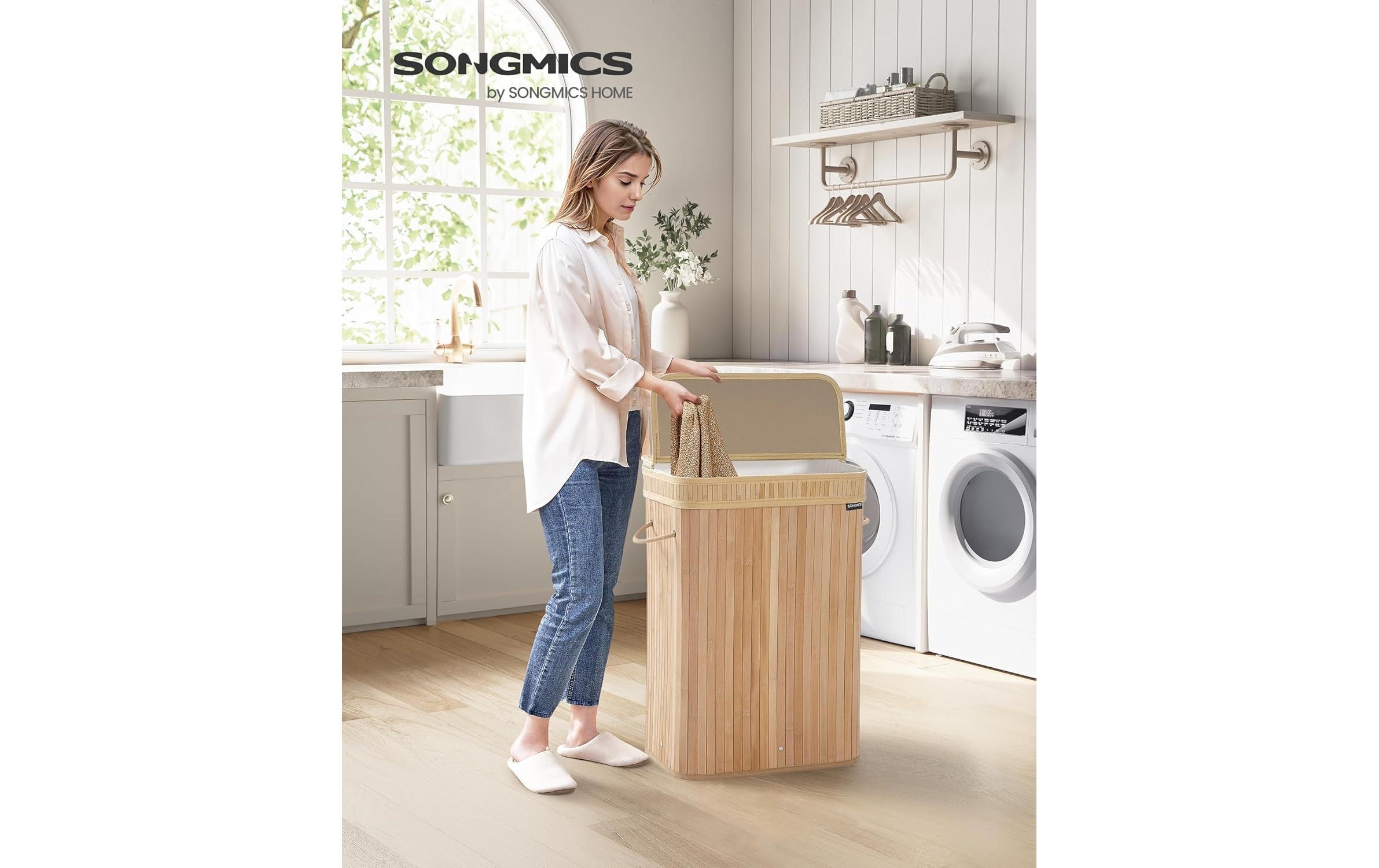 SONGMICS Wäschekorb »Bambus 72 l«