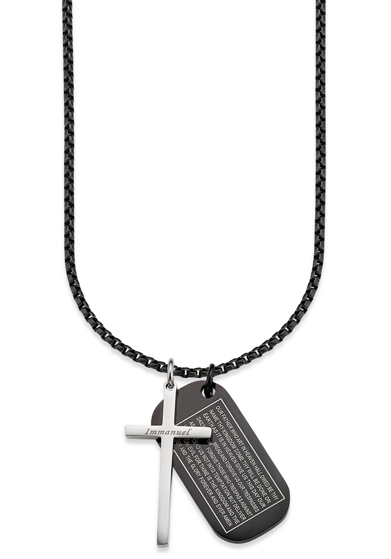 Image of Bruno Banani Kette mit Anhänger »Kreuz/Dog Tag, B4071N/20/00/55« bei Ackermann Versand Schweiz
