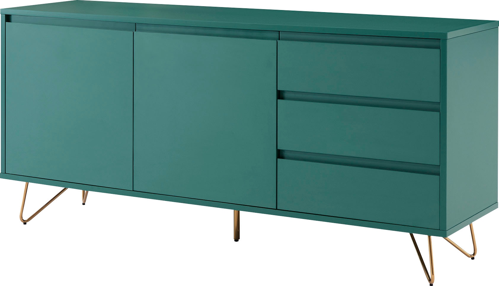 SalesFever Sideboard, Haarnadelbeine aus Metall mit Messinglegierung