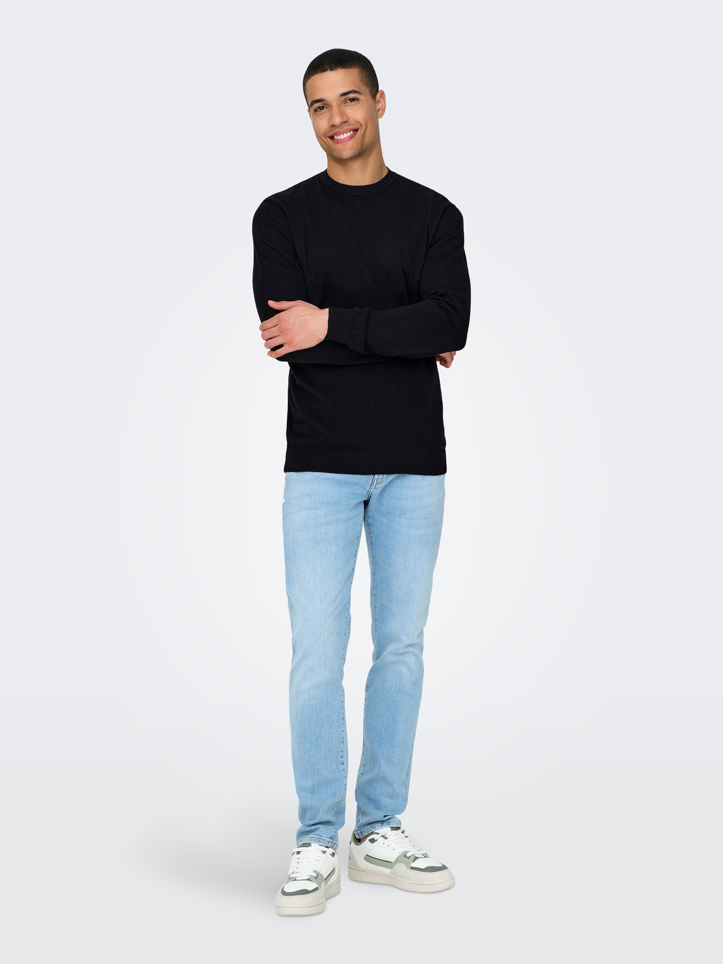 ONLY & SONS Strickpullover »ONSLOUI REG 12 MEL CREW KNIT NOOS«