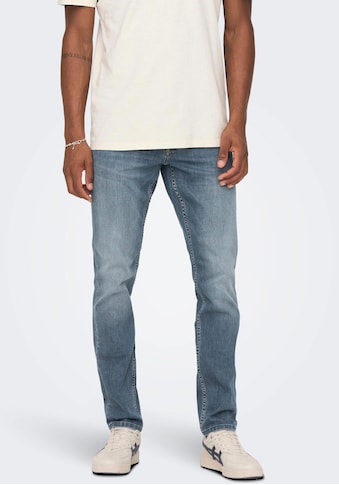 Slim-fit-Jeans »OS ONSLOOM SLIM BLUE GREY 40«, mit Destroyed Effekt