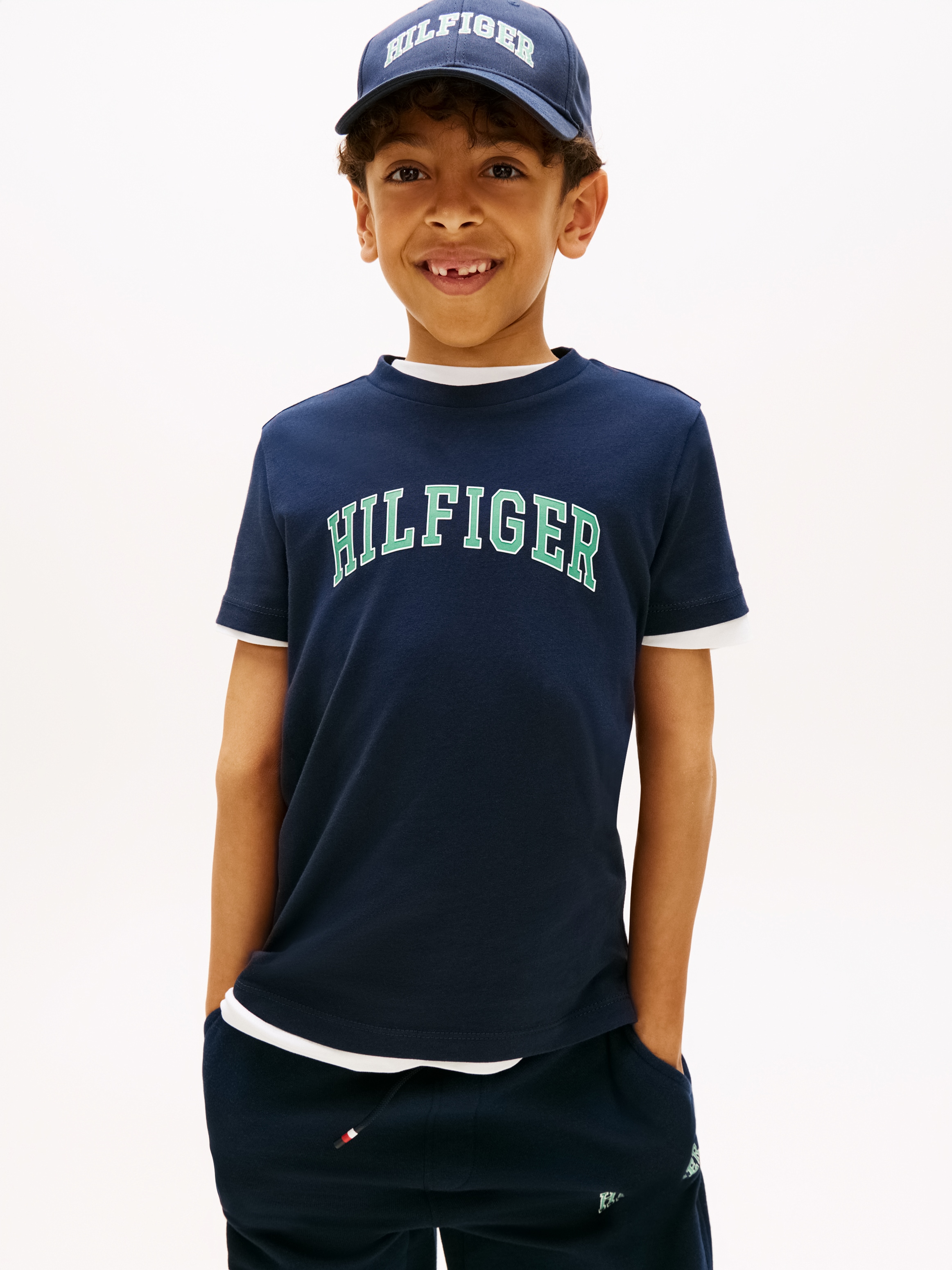 Image of Tommy Hilfiger T-Shirt Regular Fit, grosser Druck, für Kinder bis 16 Jahre
