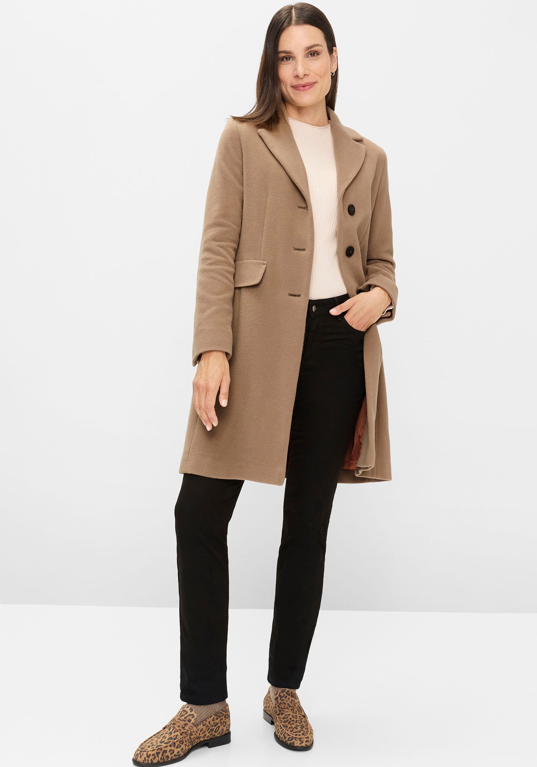 Fuchs Schmitt Manteau en laine »Wollkurzmantel« mit Reverskragen