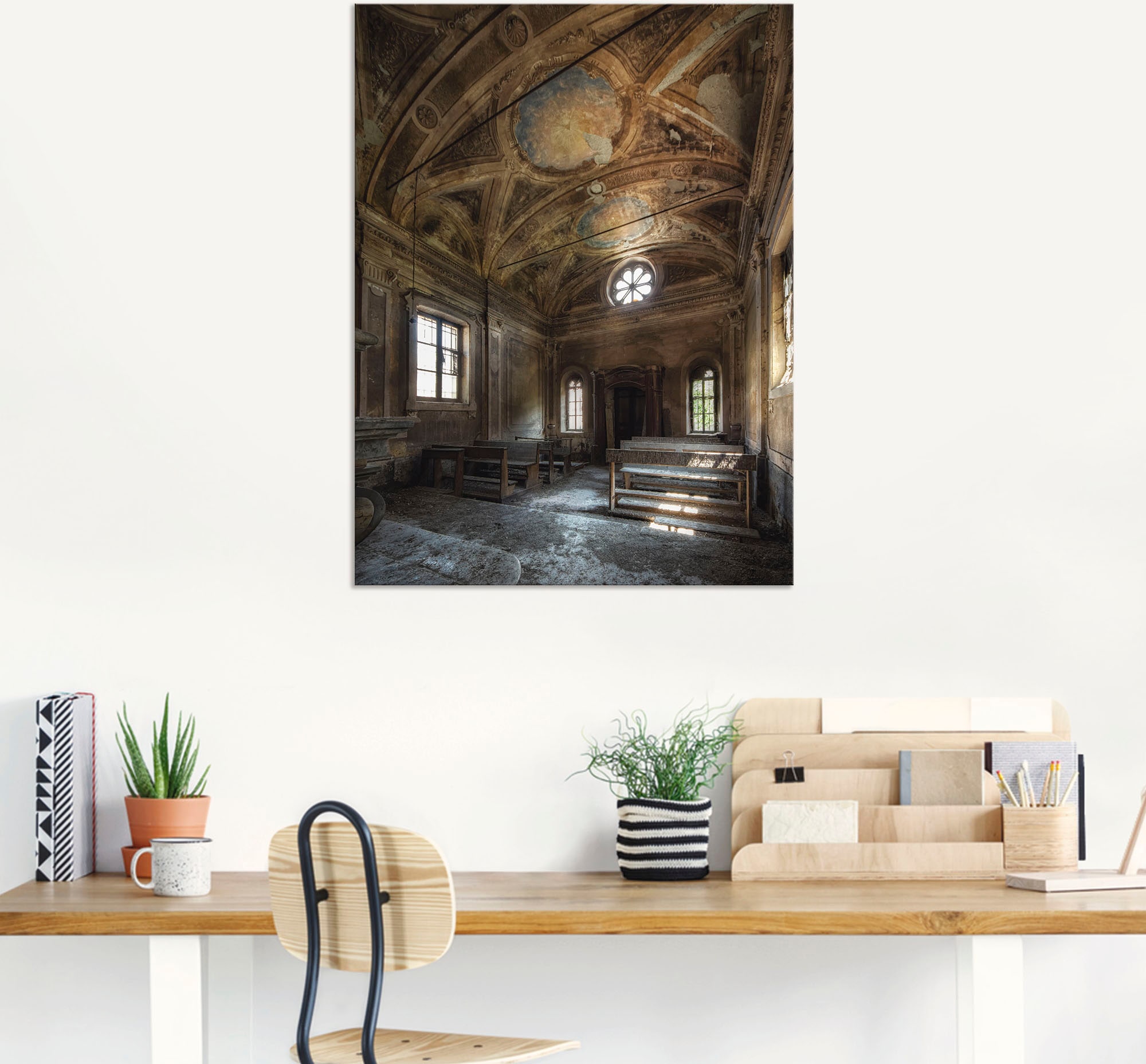 Artland Wandbild »Lost Place Alte Kirche Architektur« Gebäude 1 Stk. tlg. als Alubild, Leinwandbild in verschied. Grössen