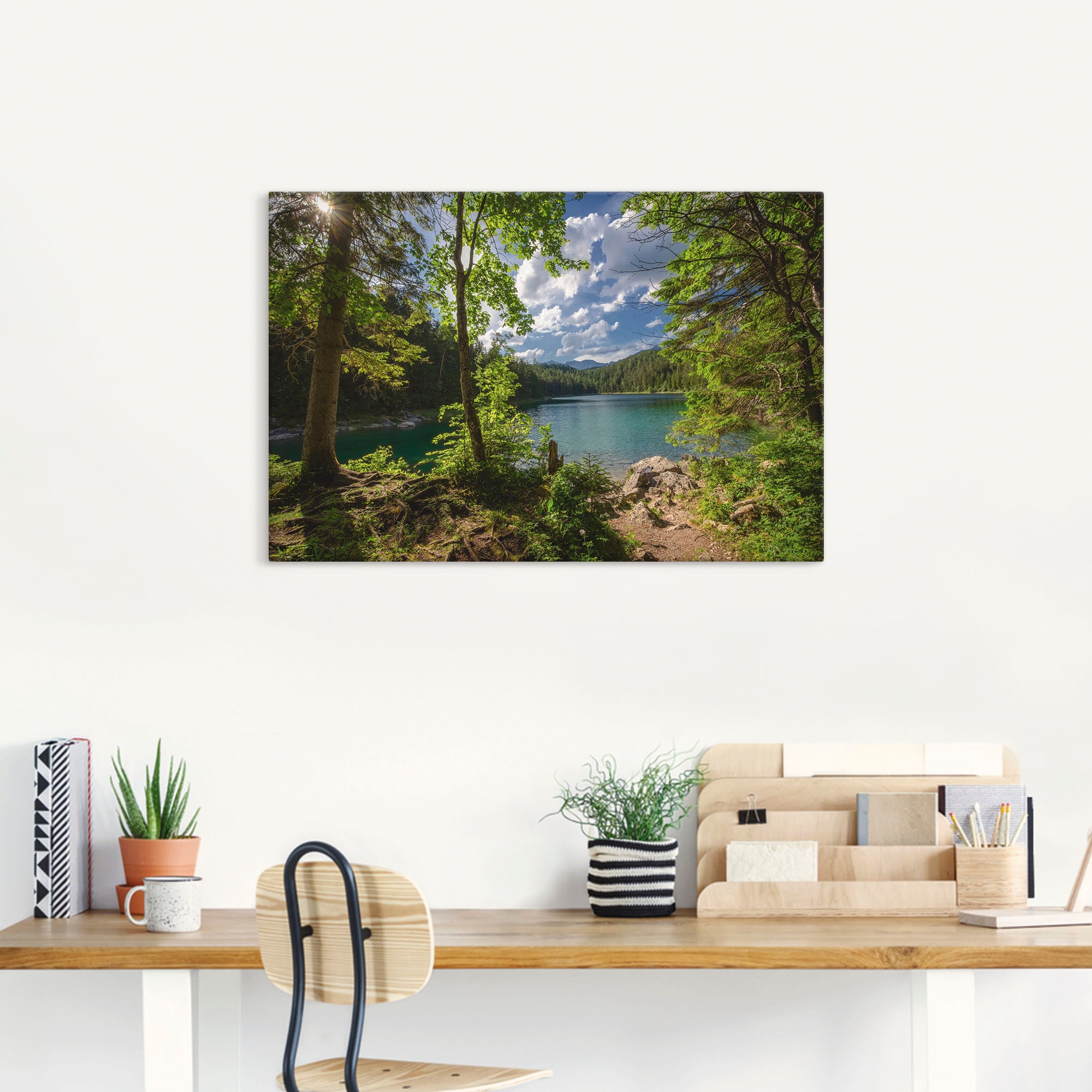 Artland Wandbild »Eibsee«, Gewässer, (1 St.), als Alubild, Outdoorbild, Leinwandbild in verschied. Grössen