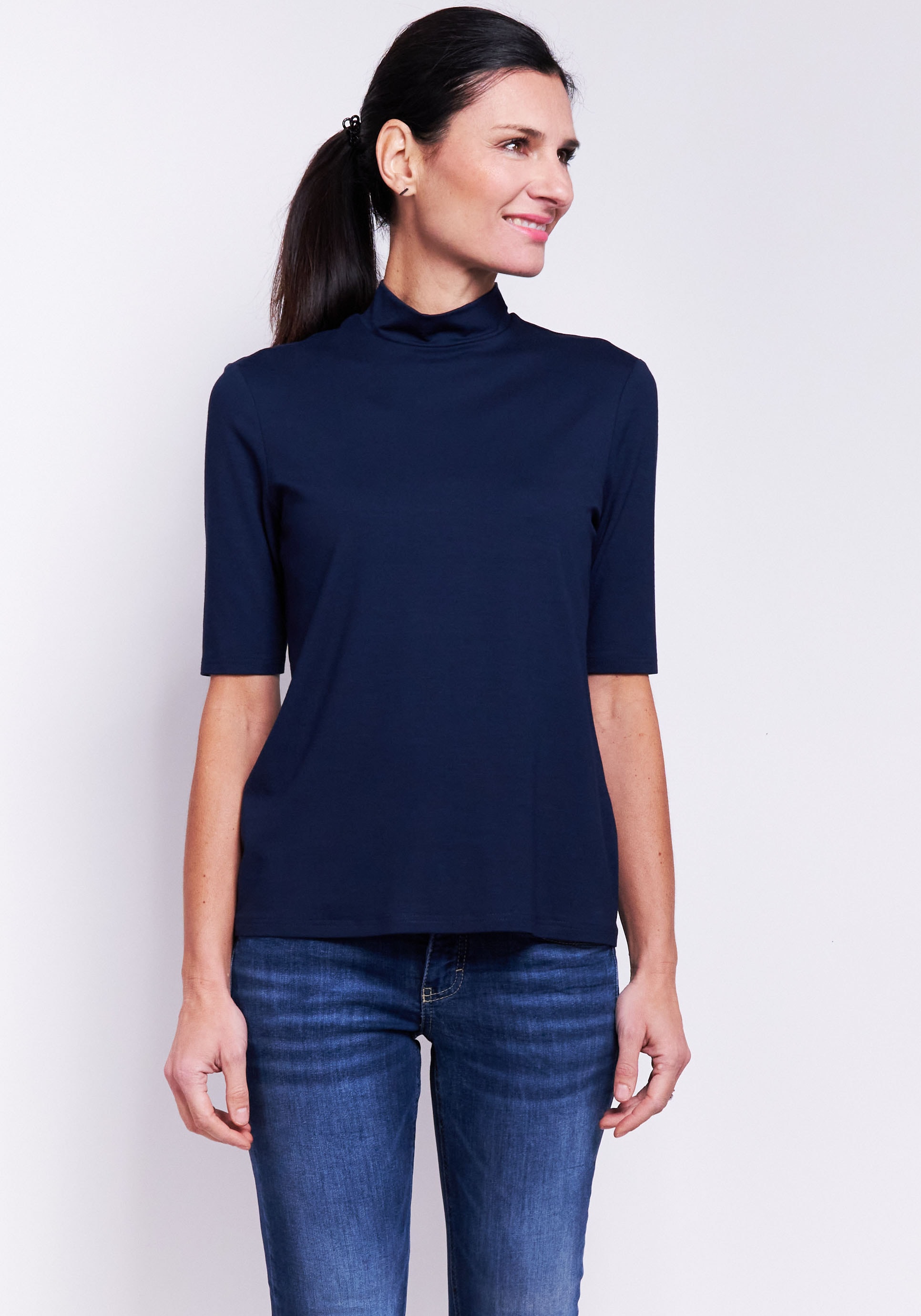 Image of Seidel Moden Stehkragenshirt im hüftlangen Schnitt, MADE IN GERMANY