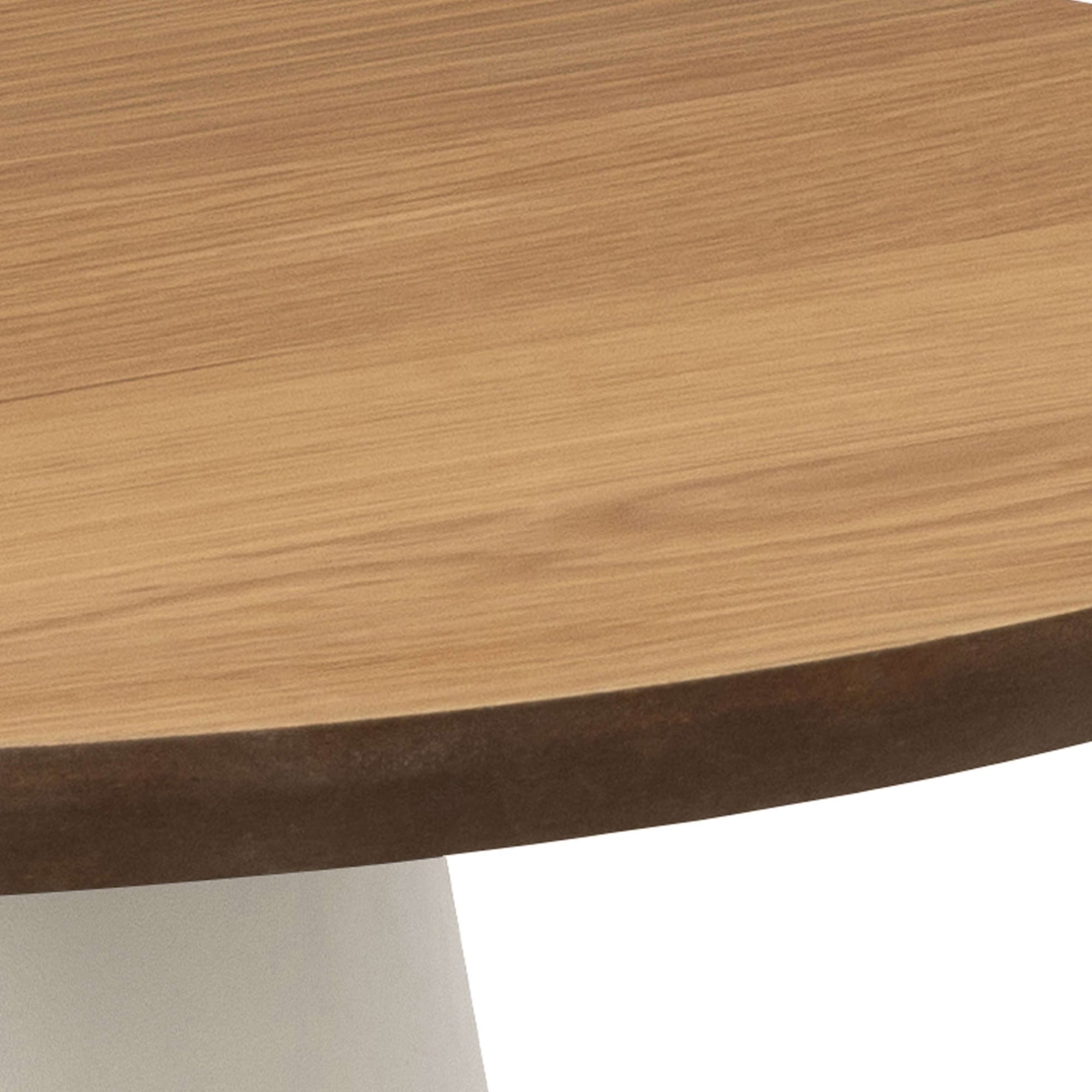 ACTONA GROUP Couchtisch »Soli« Rund Couchtisch, Tischplatte matt Eiche, Säule Gestell grau, Ø65x43cm