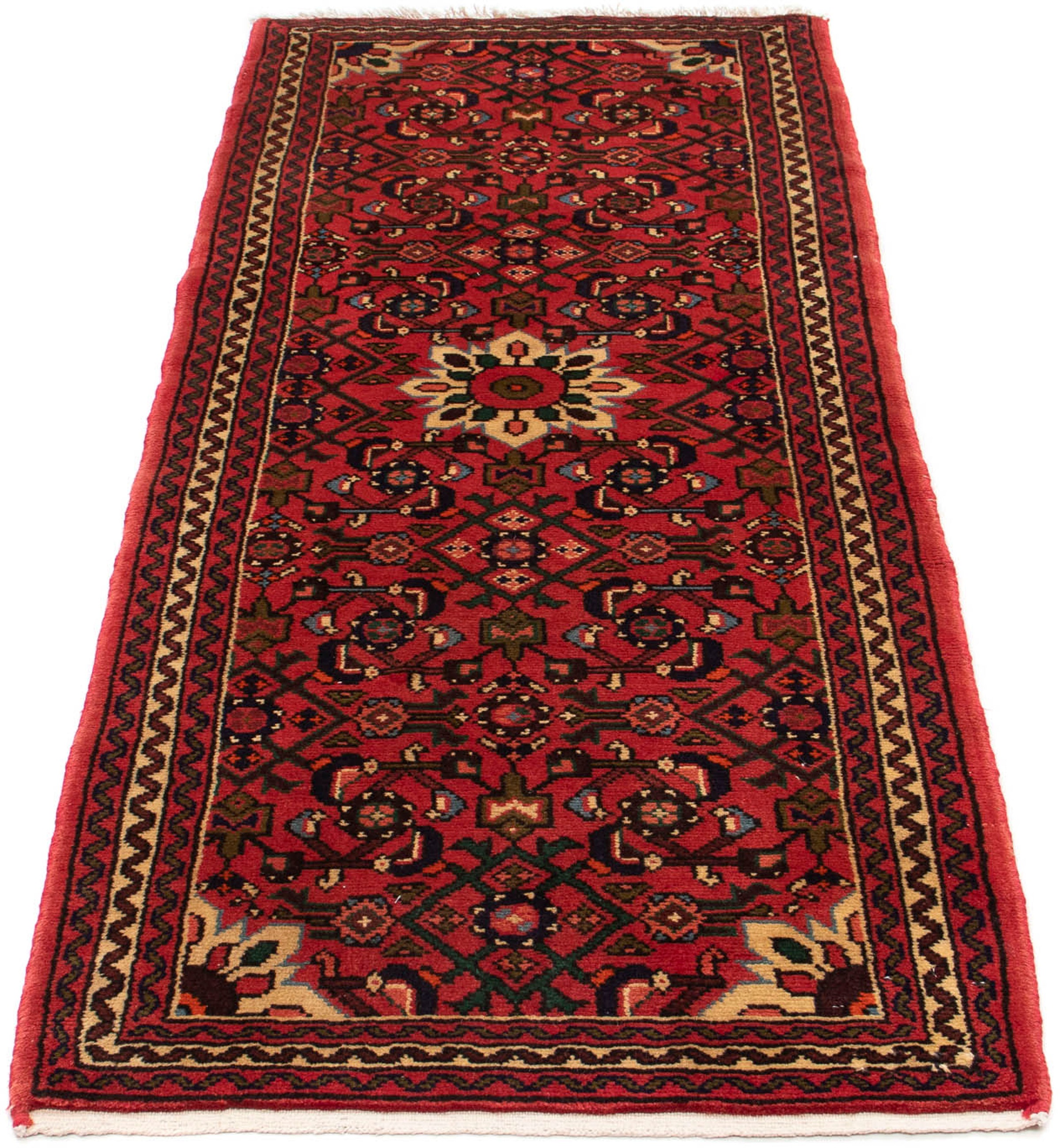 Image of morgenland Orientteppich »Perser - Nomadic - 195 x 72 cm - dunkelrot«, rechteckig, 10 mm Höhe, Wohnzimmer, Handgeknüpft, Einzelstück mit Zertifikat bei Ackermann Versand Schweiz