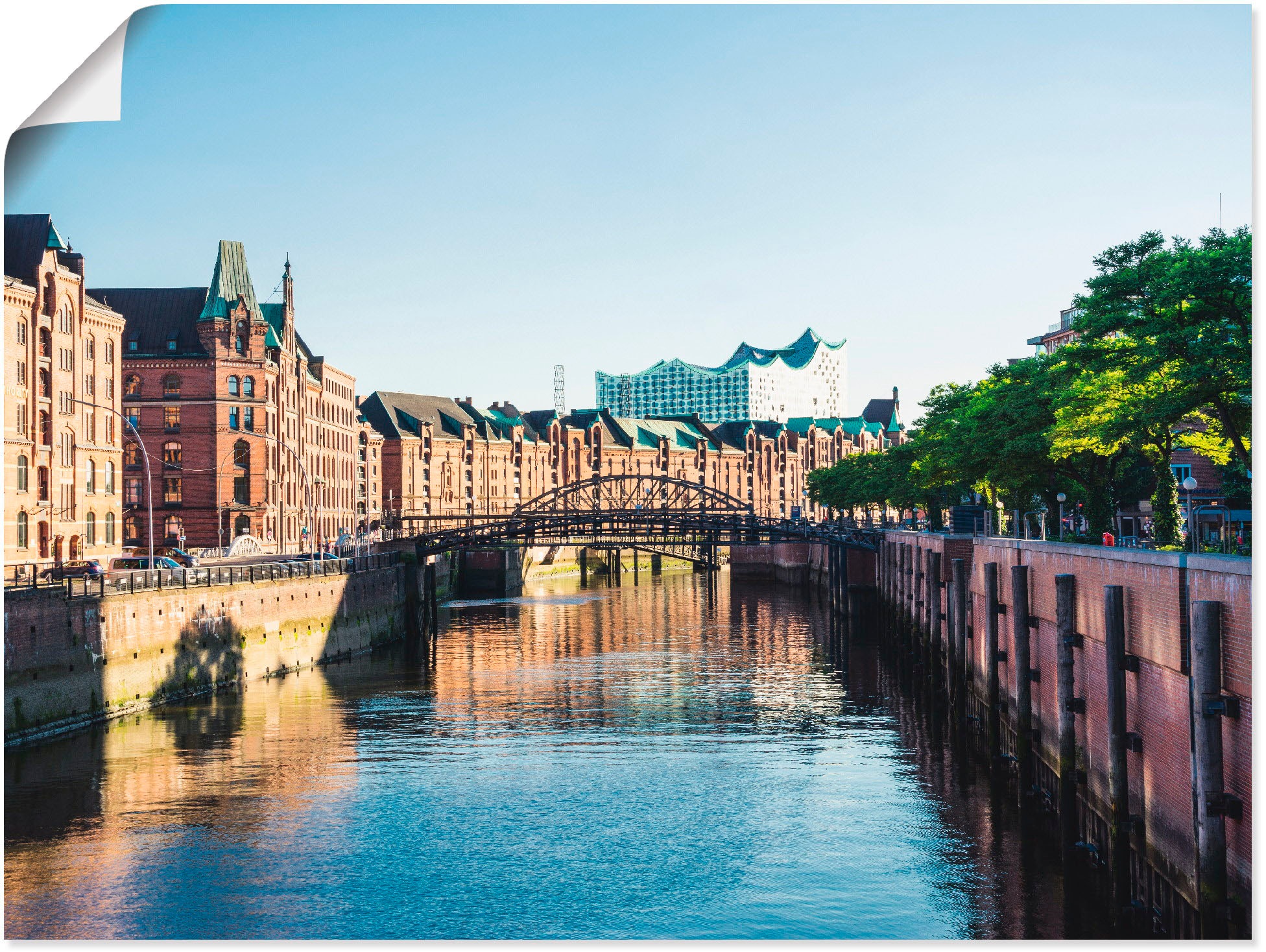 Image of Artland Wandbild »Hamburg Speicherstadt«, Deutschland, (1 St.), in vielen Grössen & Produktarten - Alubild / Outdoorbild für den Aussenbereich, Leinwandbild, Poster, Wandaufkleber / Wandtattoo auch für Badezimmer geeignet bei Ackermann Versand Schweiz