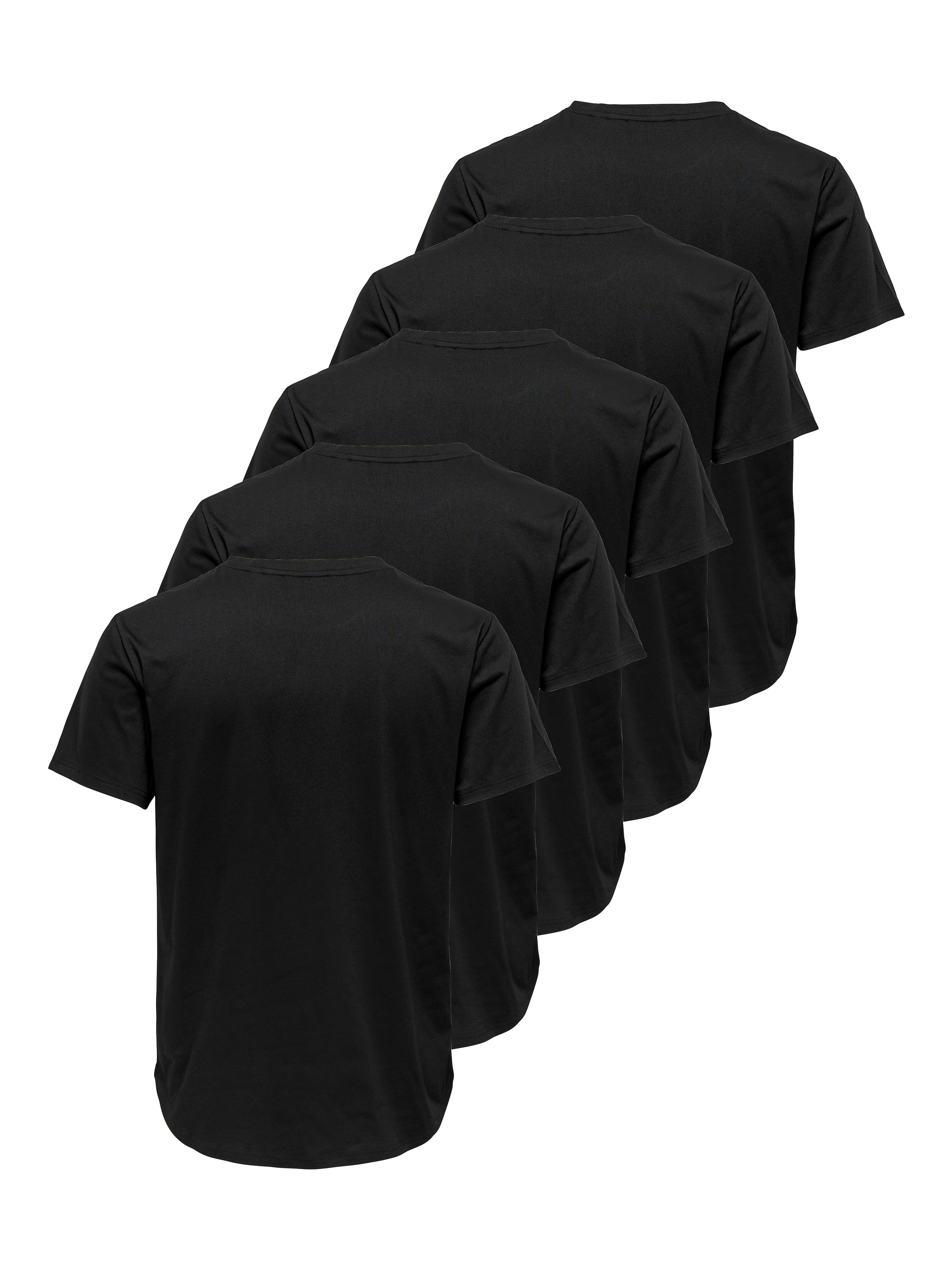 ONLY & SONS Shirt à col rond »ONSJEFF LONGY SS TEE 5-PACK OTL« Packung, 5