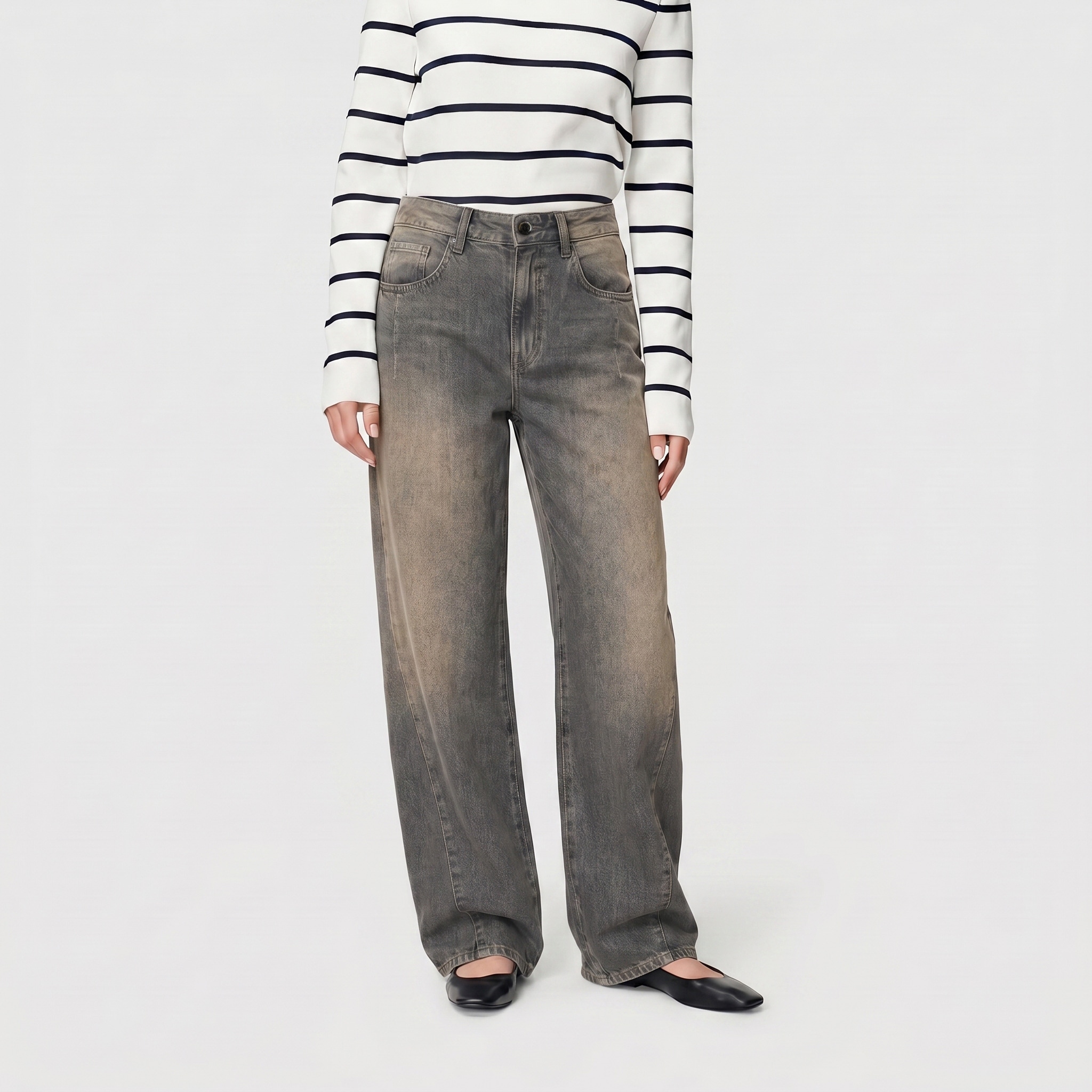 Image of MAC Loose-fit-Jeans "OHIO Barrel" Hohe Leibhöhe, relaxte Beinform im O-Shap