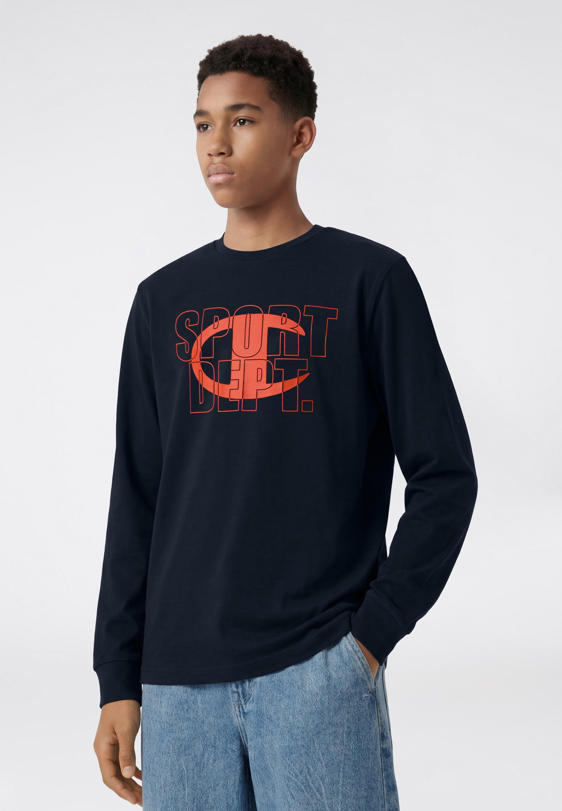 Image of Champion Langarmshirt "SPORTWEAR LONG SLEEVE Standard Fit" für Kinder und Jugendliche, Standard Fit, aus Baumwolle